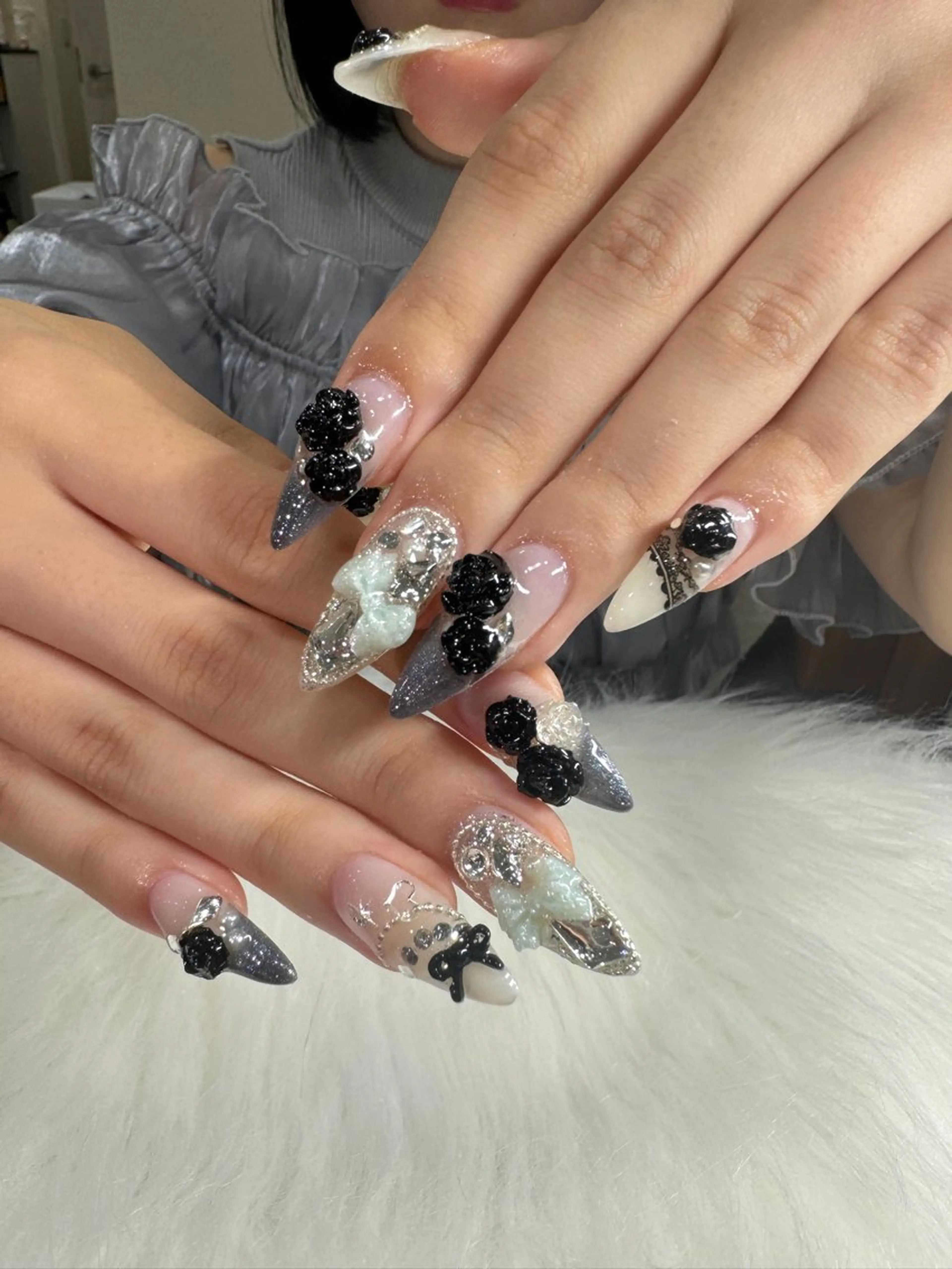 ネイル アートネイル 長さ出し フレンチネイル ジェルネイル グラデーション な なのネイルデザイン