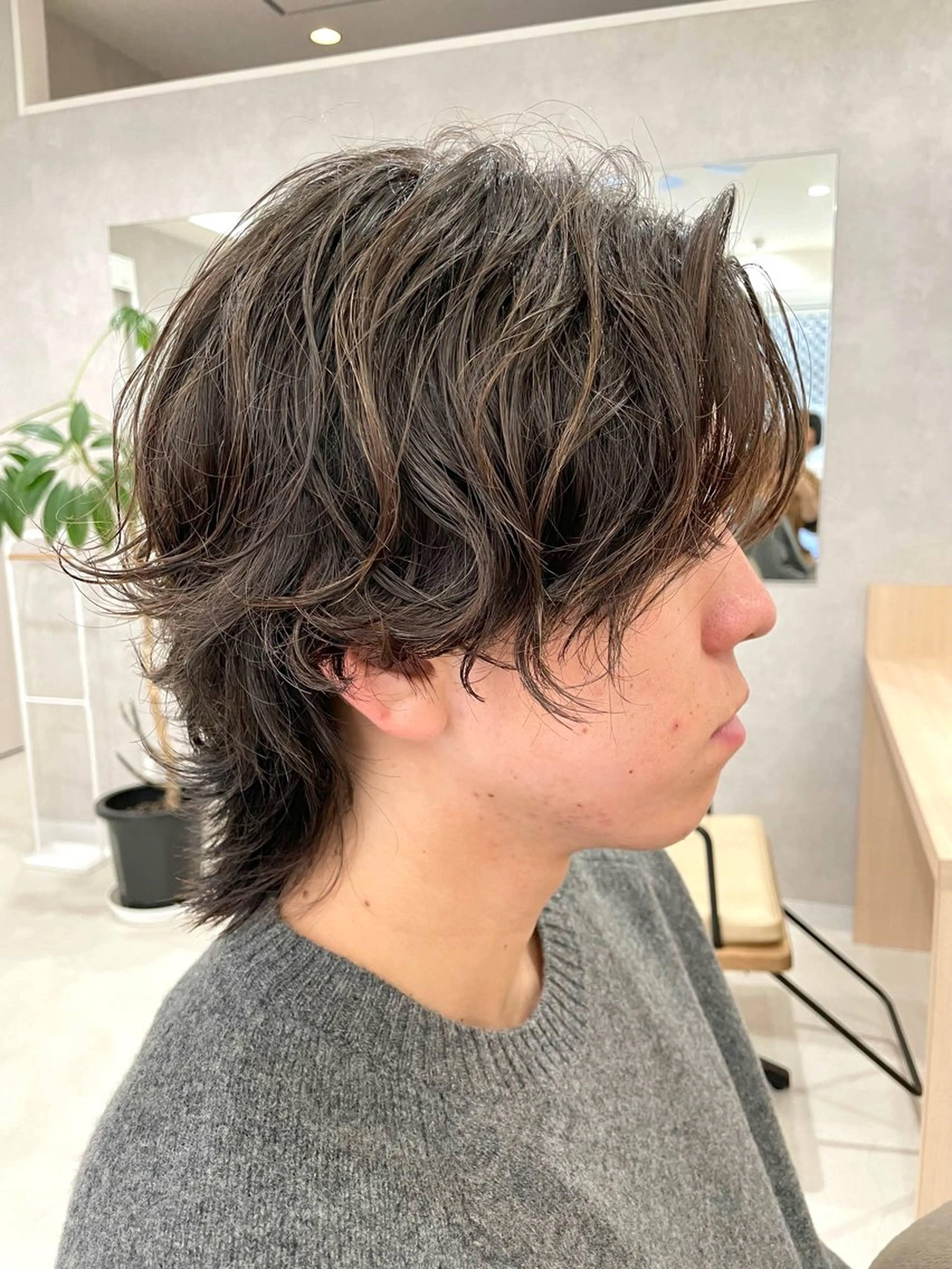 【イメチェン】Men'sカット+パーマ+カラー+4STEPトリートメントの写真