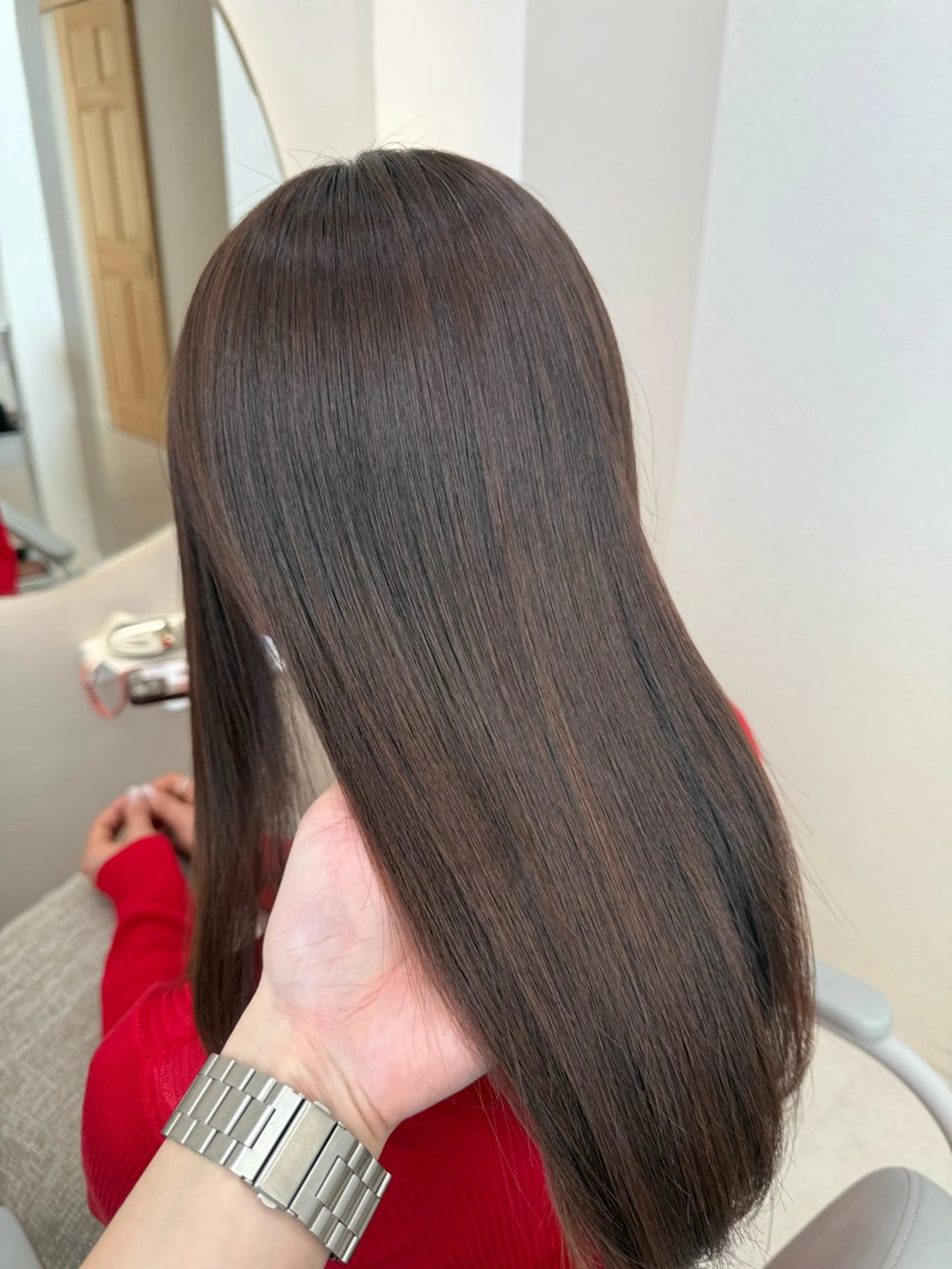 セミロング カラー ヘアアレンジ カット 縮毛矯正 トリートメント 🥇ブリーチ無し 透明感🥇佐藤のヘアスタイル