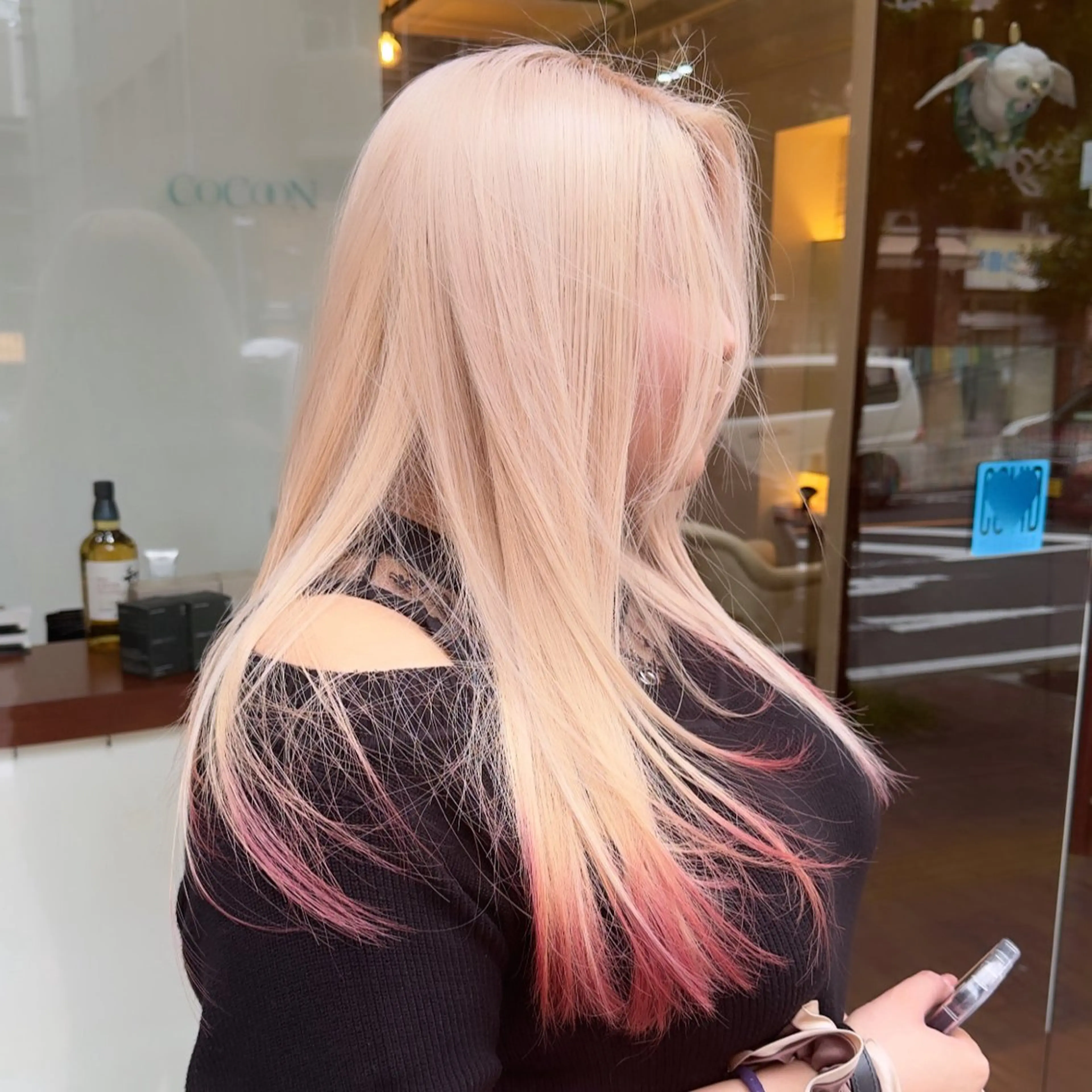 ロング カラー ブリーチ ヘアカラー トリートメント tet 店長 RIKITOのヘアスタイル