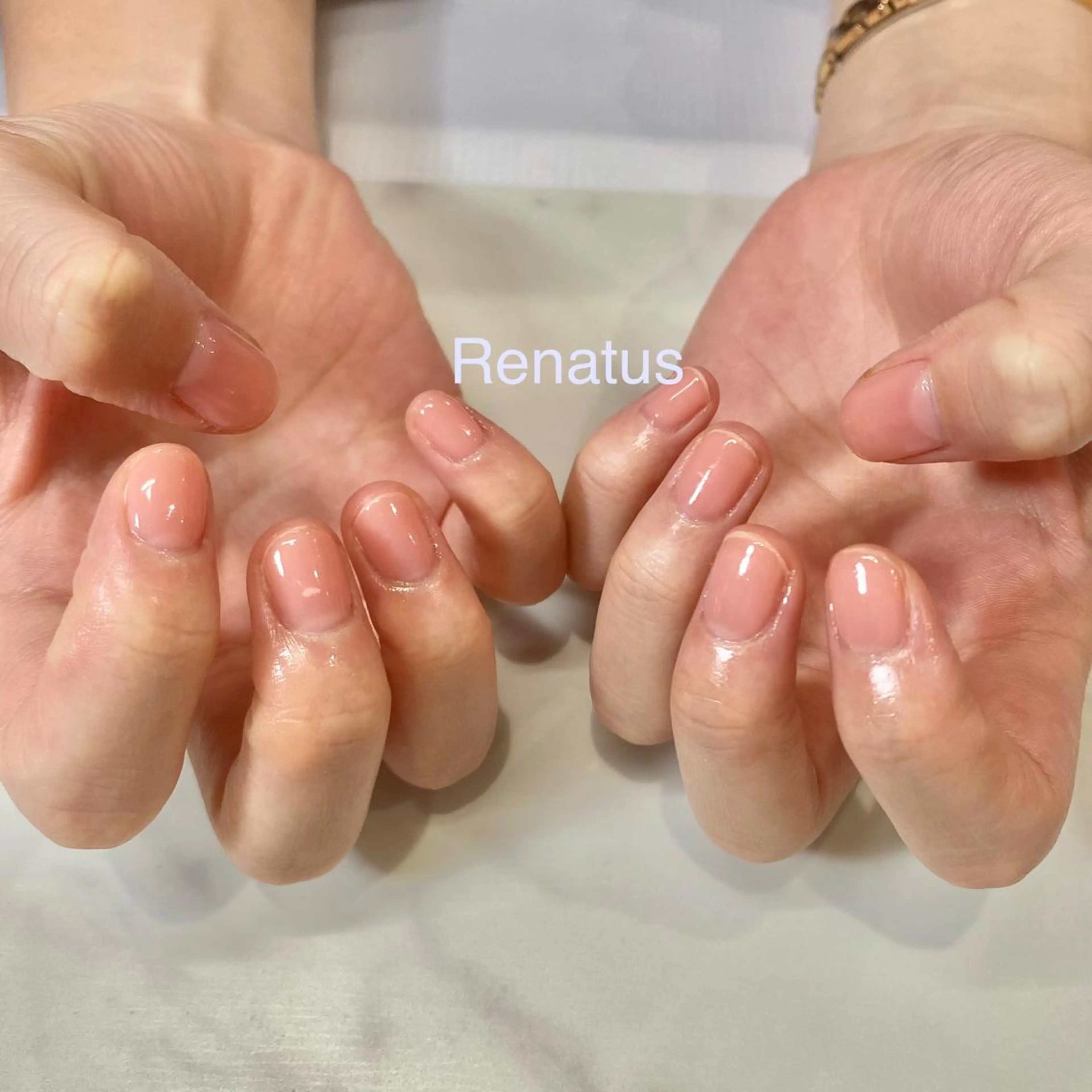 ネイル ジェルネイル ワンカラーネイル パラジェル ハンドネイル Renatus Nailのネイルデザイン