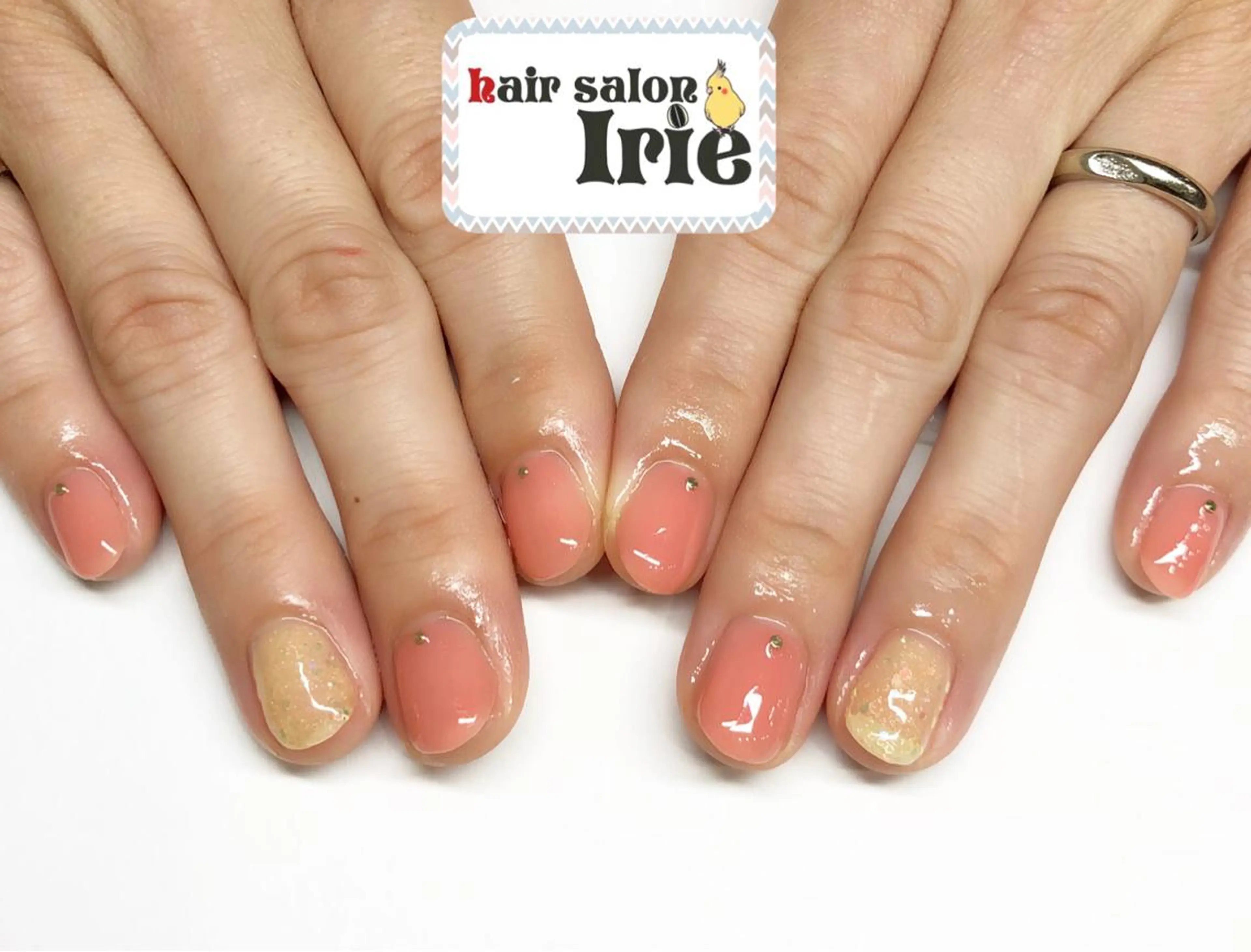ネイル シンプルネイル Hair salon Irie所属・與儀 知佳のネイルデザイン