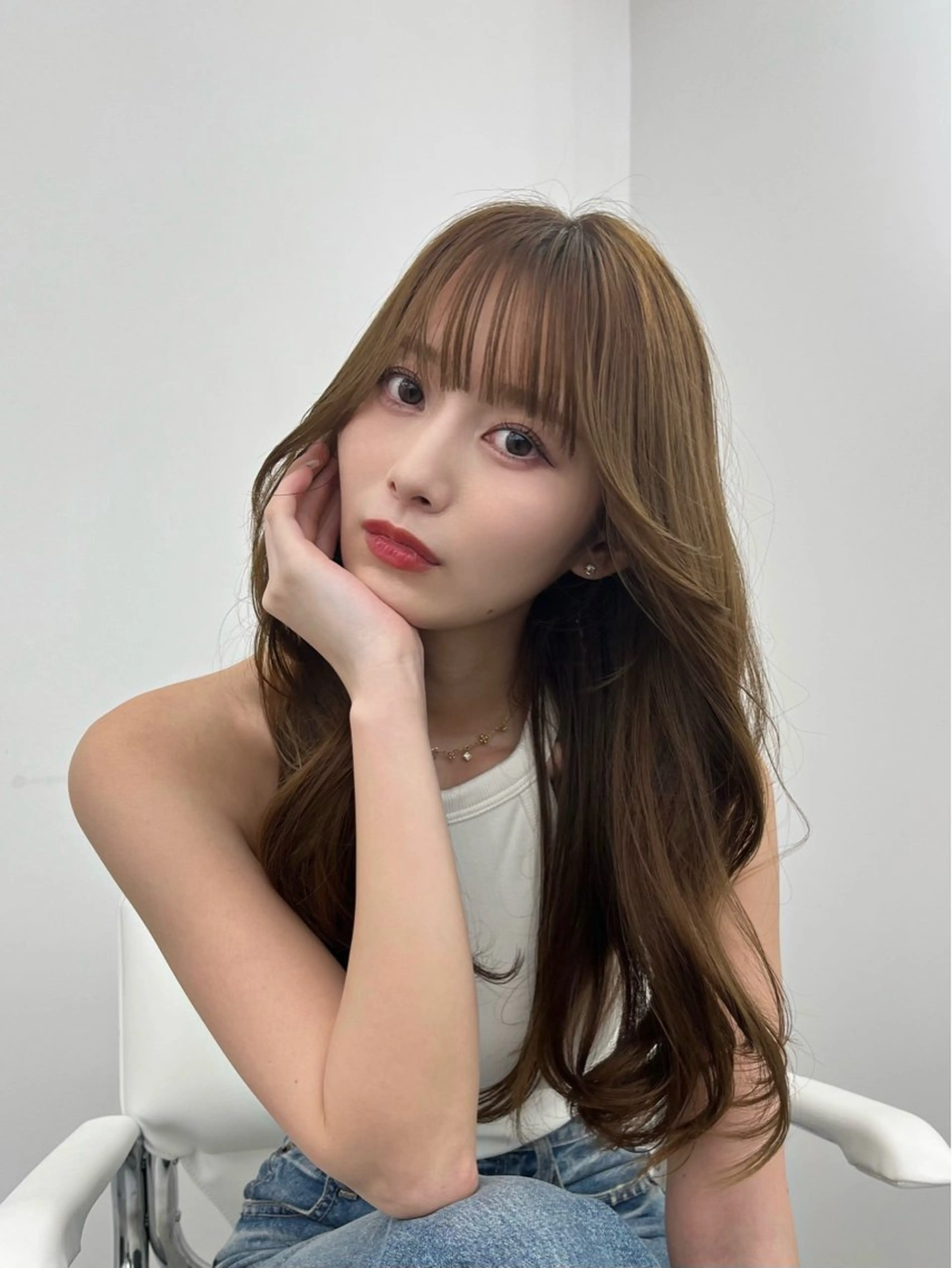 🉐人気𝐍𝐨. 𝟏クーポン🩵くびれヘアが叶うカット➕透明感カラー➕アユンチェ1stepTR➕巻き仕上げ当日⭕️の写真