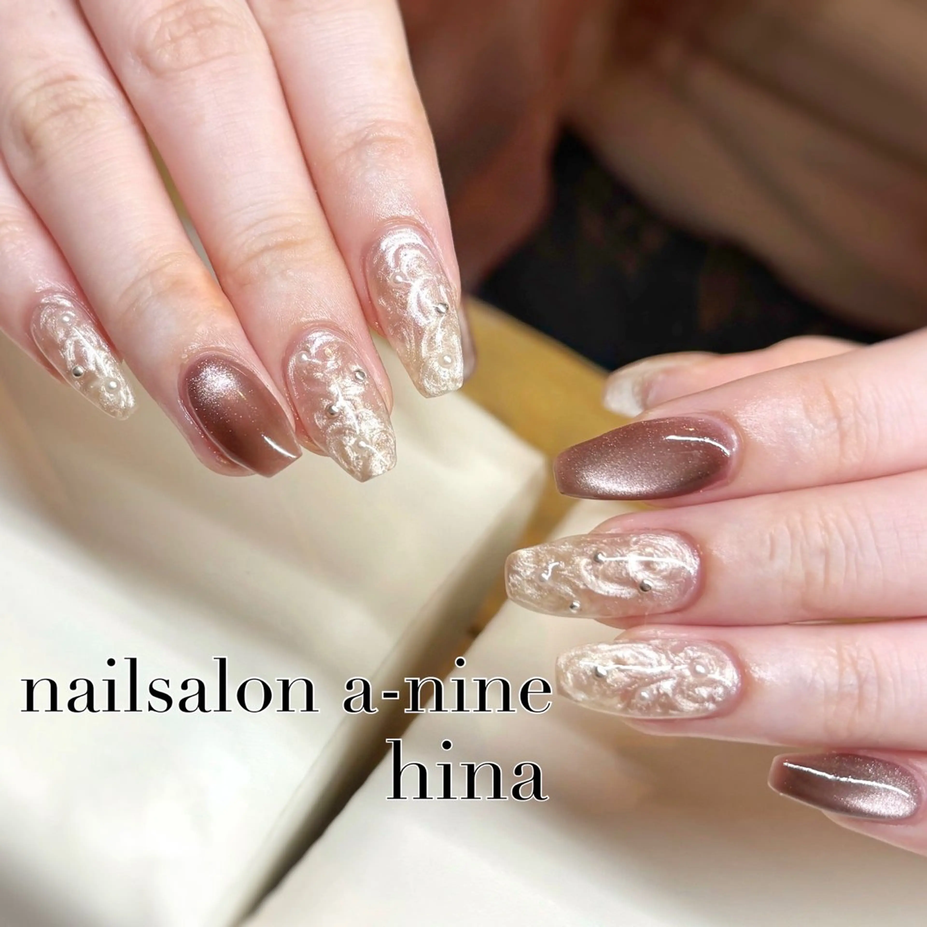 ネイル ニュアンスネイル オフィスネイル ネイルサロンエーナイン本店所属・【モデル募集中】 hina🌼のネイルデザイン