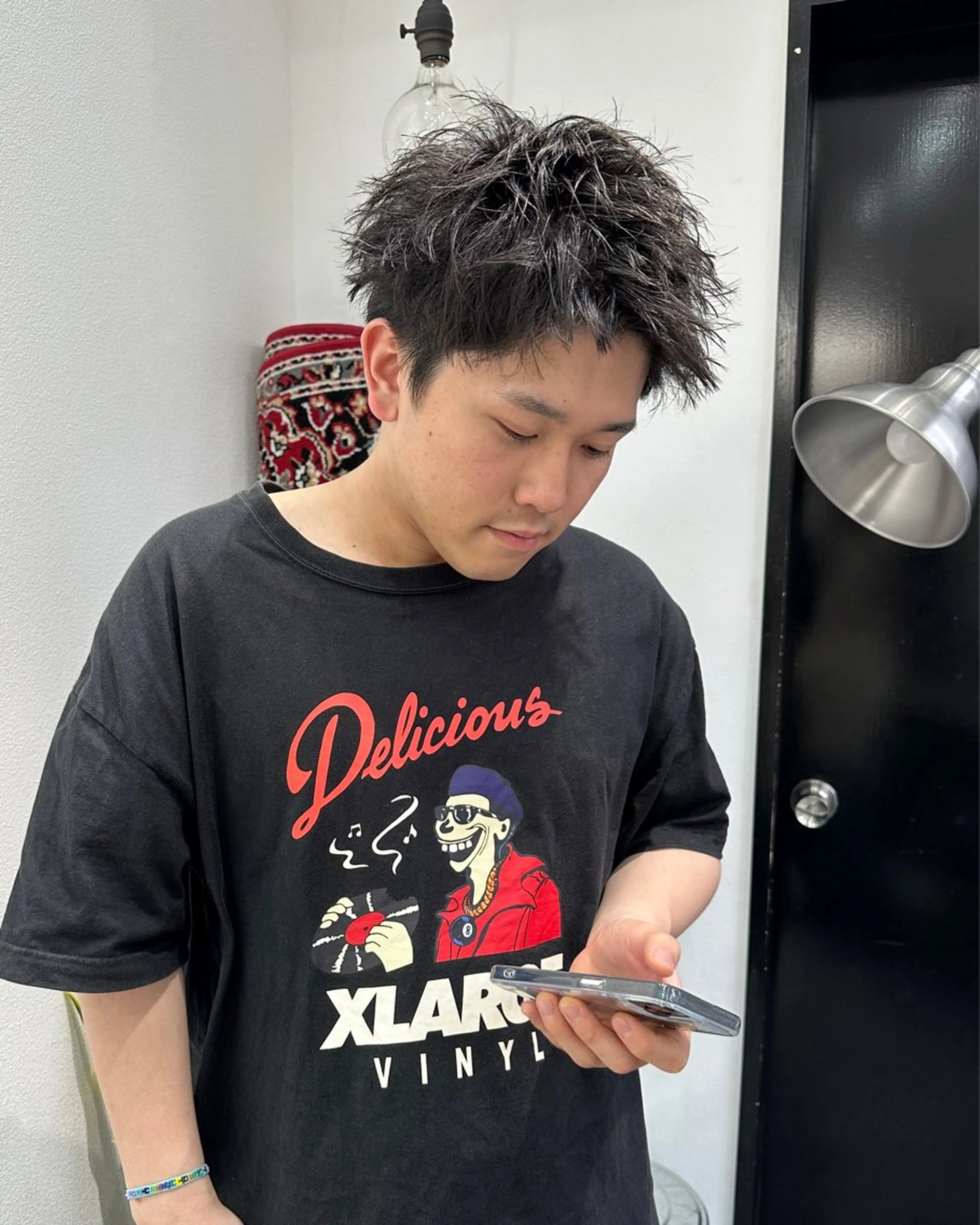 ショート メンズ カット トリートメント グランジヘア 無造作ヘアHYUGAのヘアスタイル