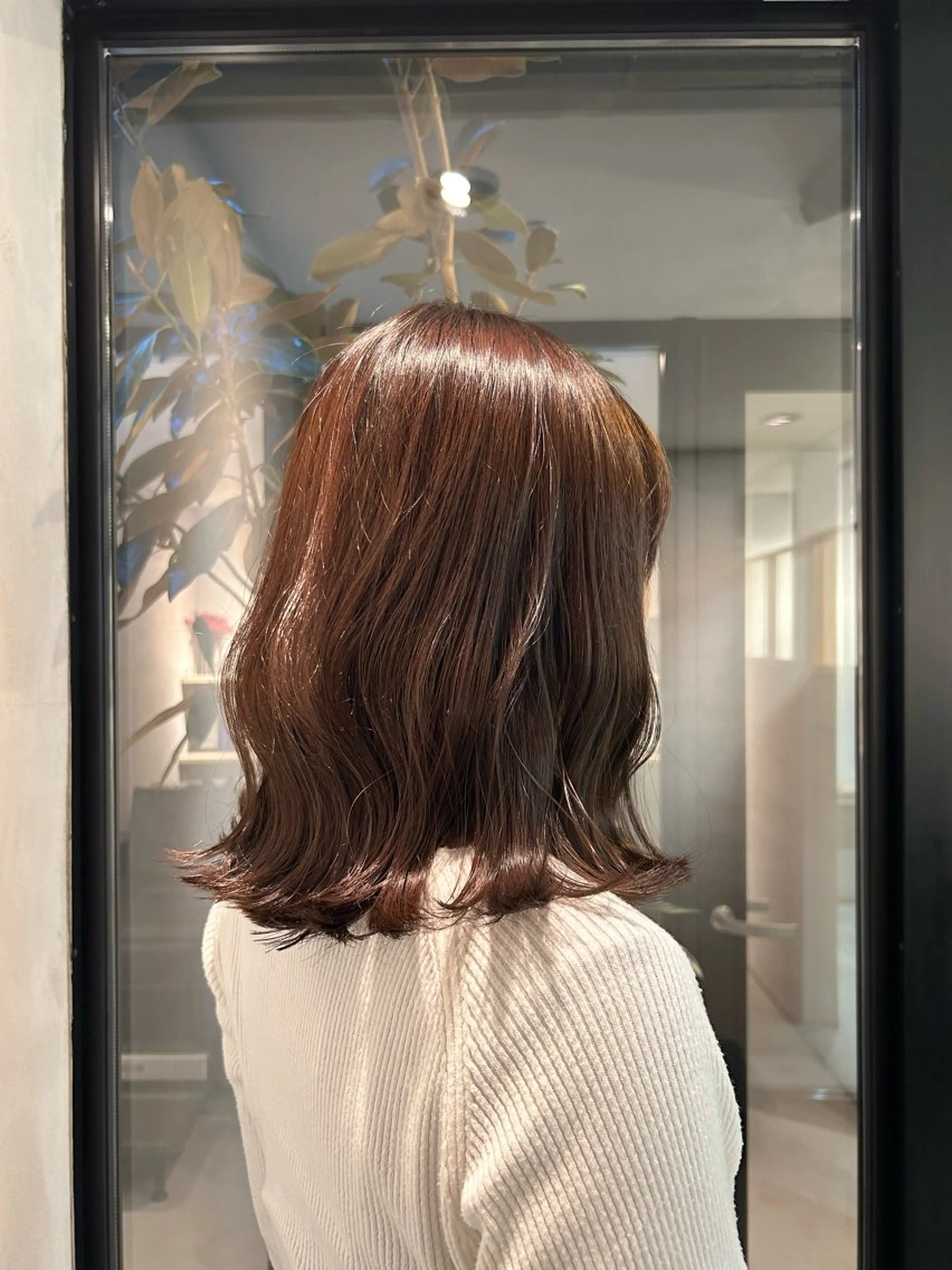 ミディアム 透明感カラー/ 顔周りcut♡シホのヘアスタイル