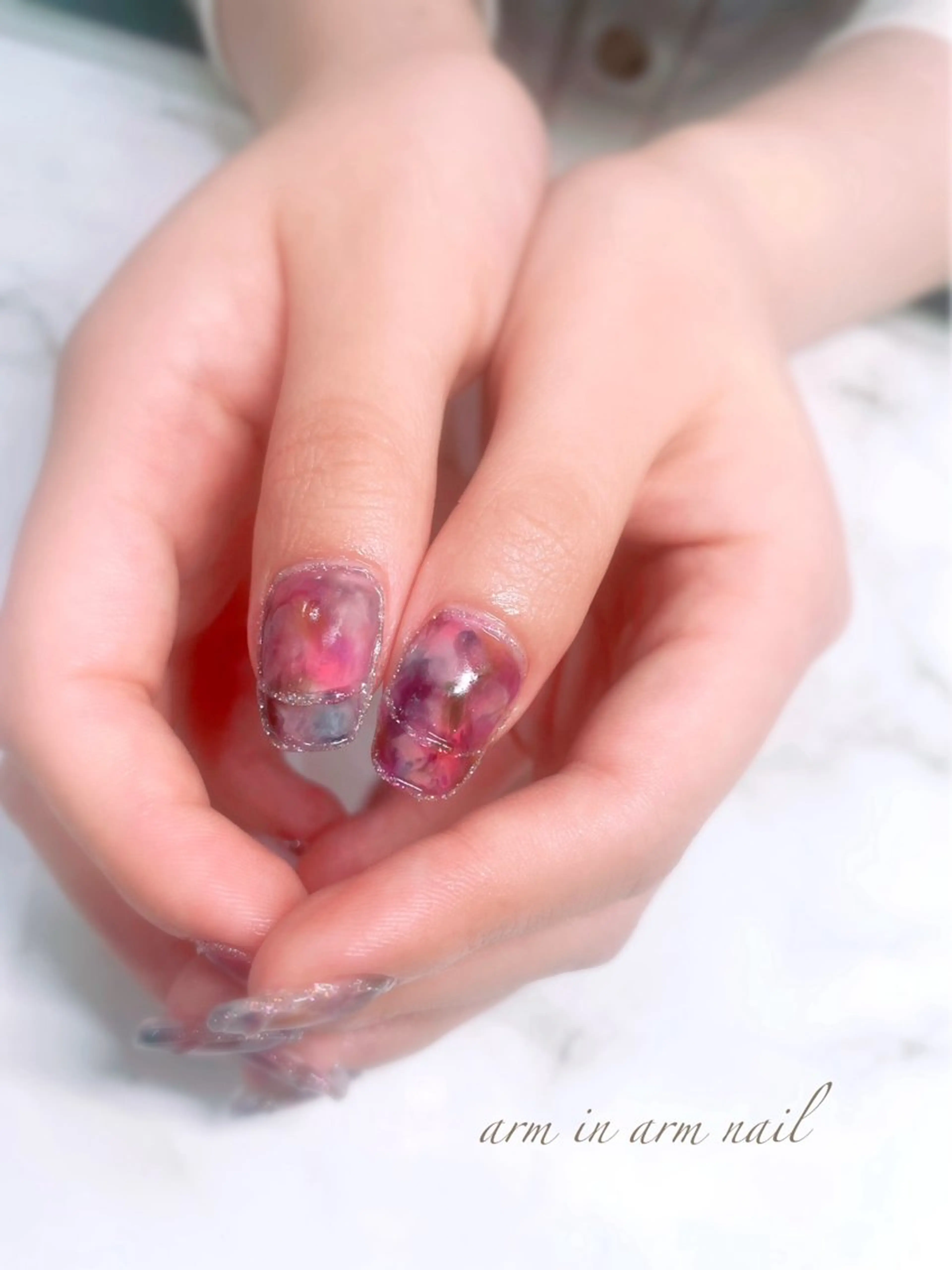 ネイル arm in arm ︎✿Yamamotoのマツエク・マツパデザイン