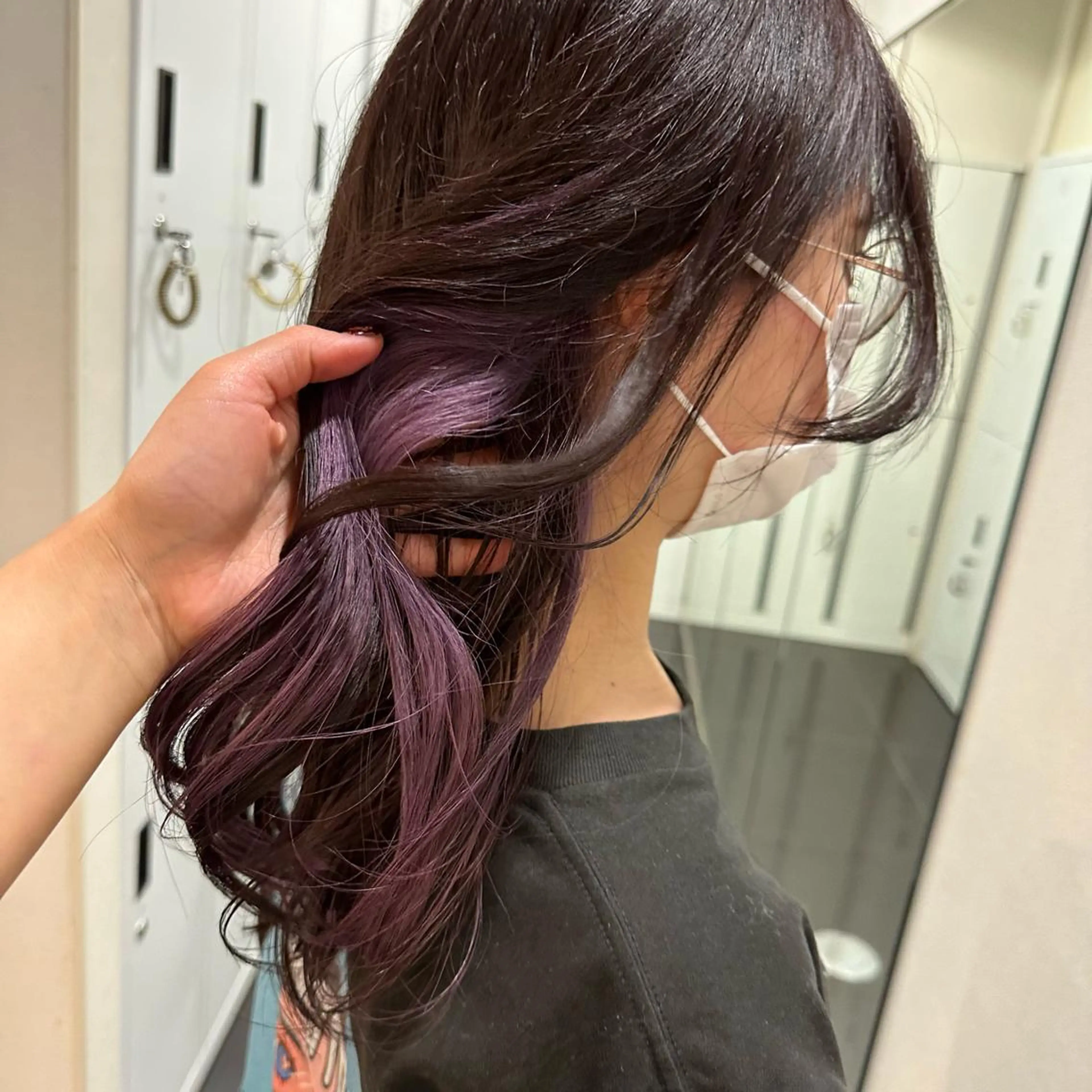 セミロング ハイトーン/暖色/ 眉/メイク/Rinaのヘアスタイル