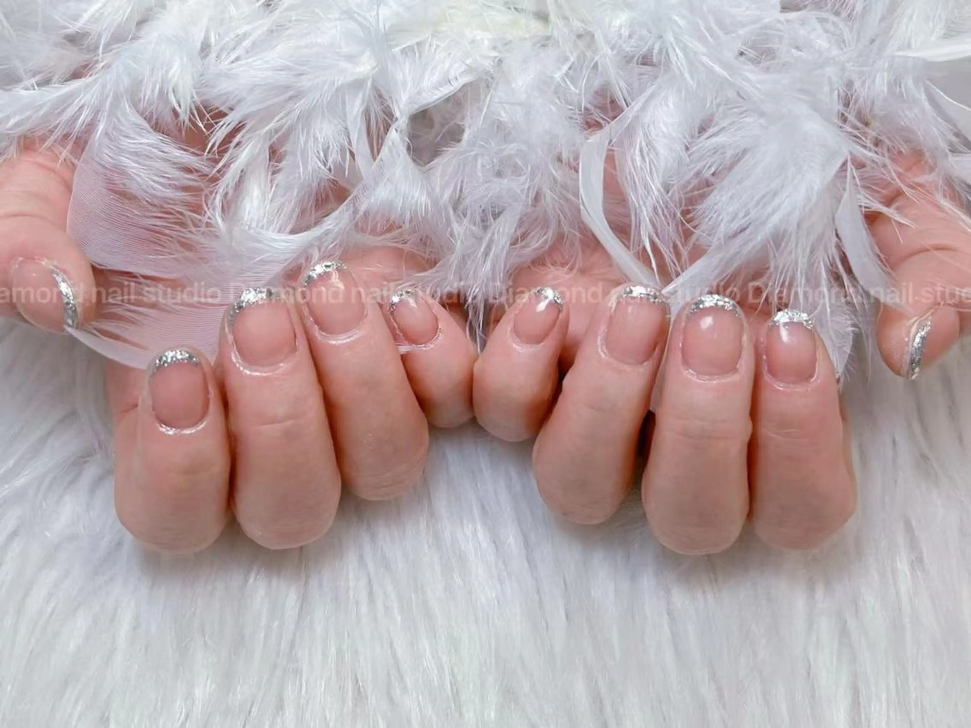 ネイル アートネイル オーロラネイル フラッシュネイル ガーリー キラキラネイル DIAMOND NailStudioのネイルデザイン