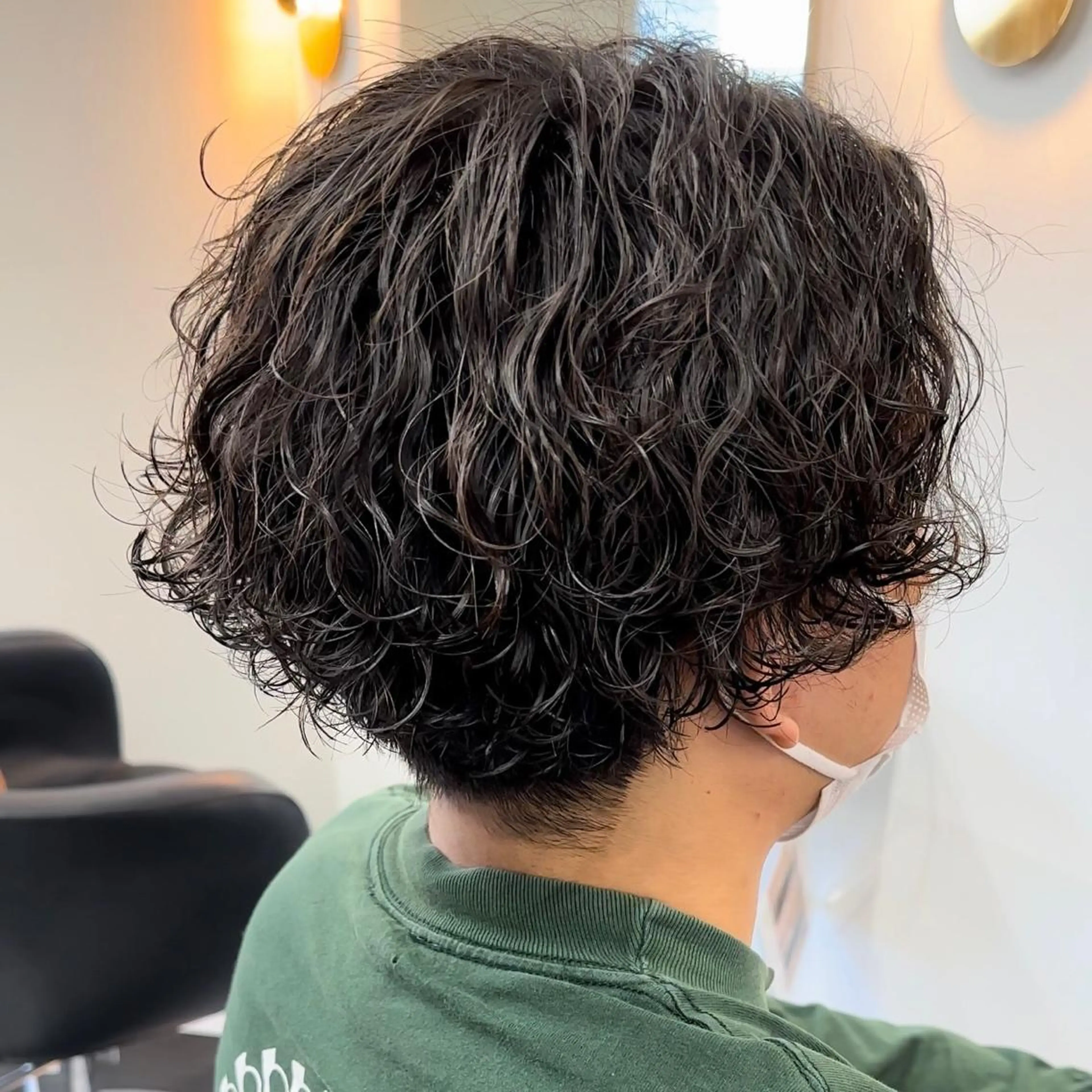 ミディアム パーマ メンズ 守屋 寿哉のヘアスタイル