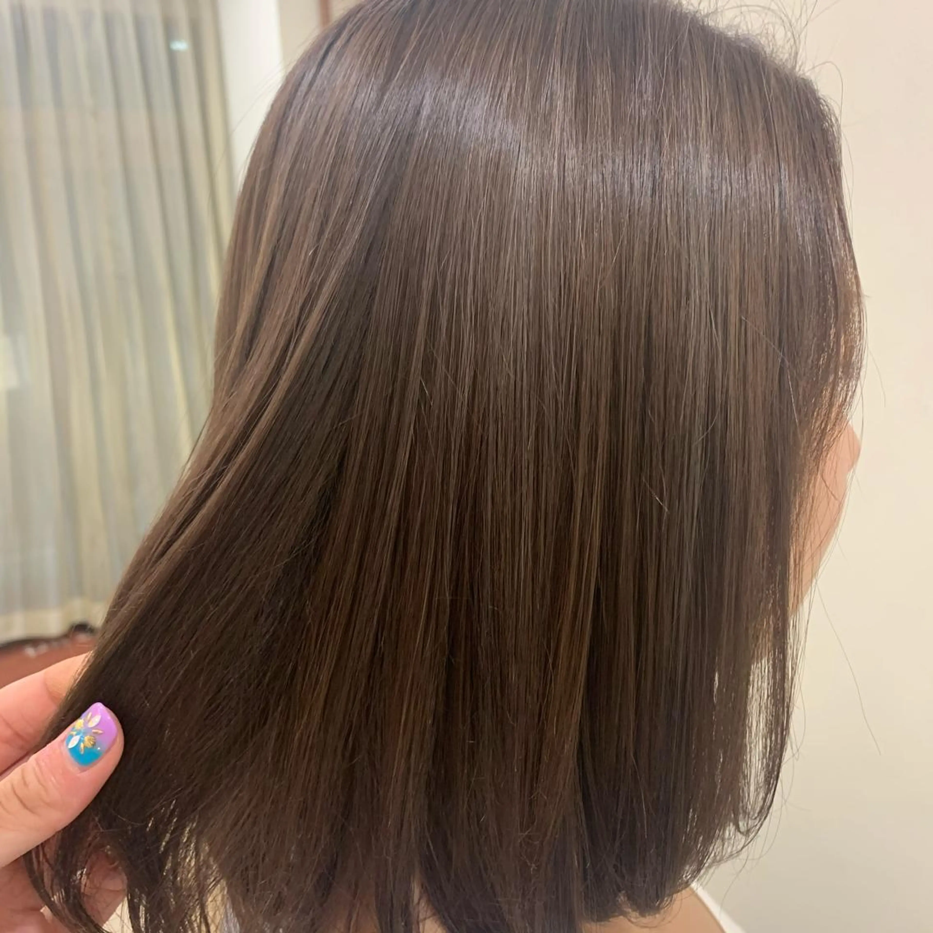 ミディアム カット ヘアカラー ボブ/美髪矯正 /佐藤　奈巳のヘアスタイル