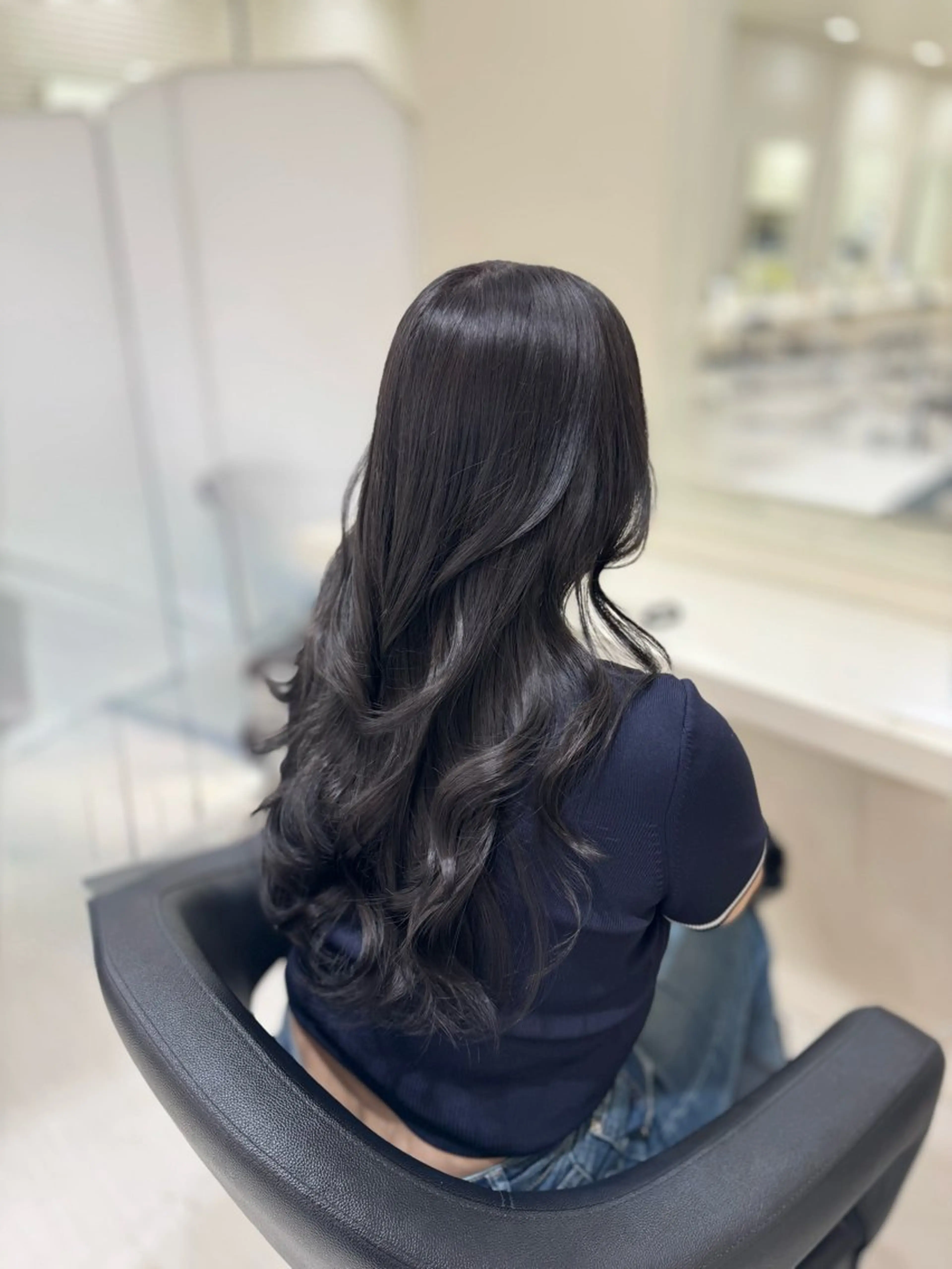 ロング 髪質改善 韓国風ヘア レイヤーカット 似合わせカット カット ヘアカラー トリートメント 韓国ヘア×髪質改善 齋藤晴のヘアスタイル