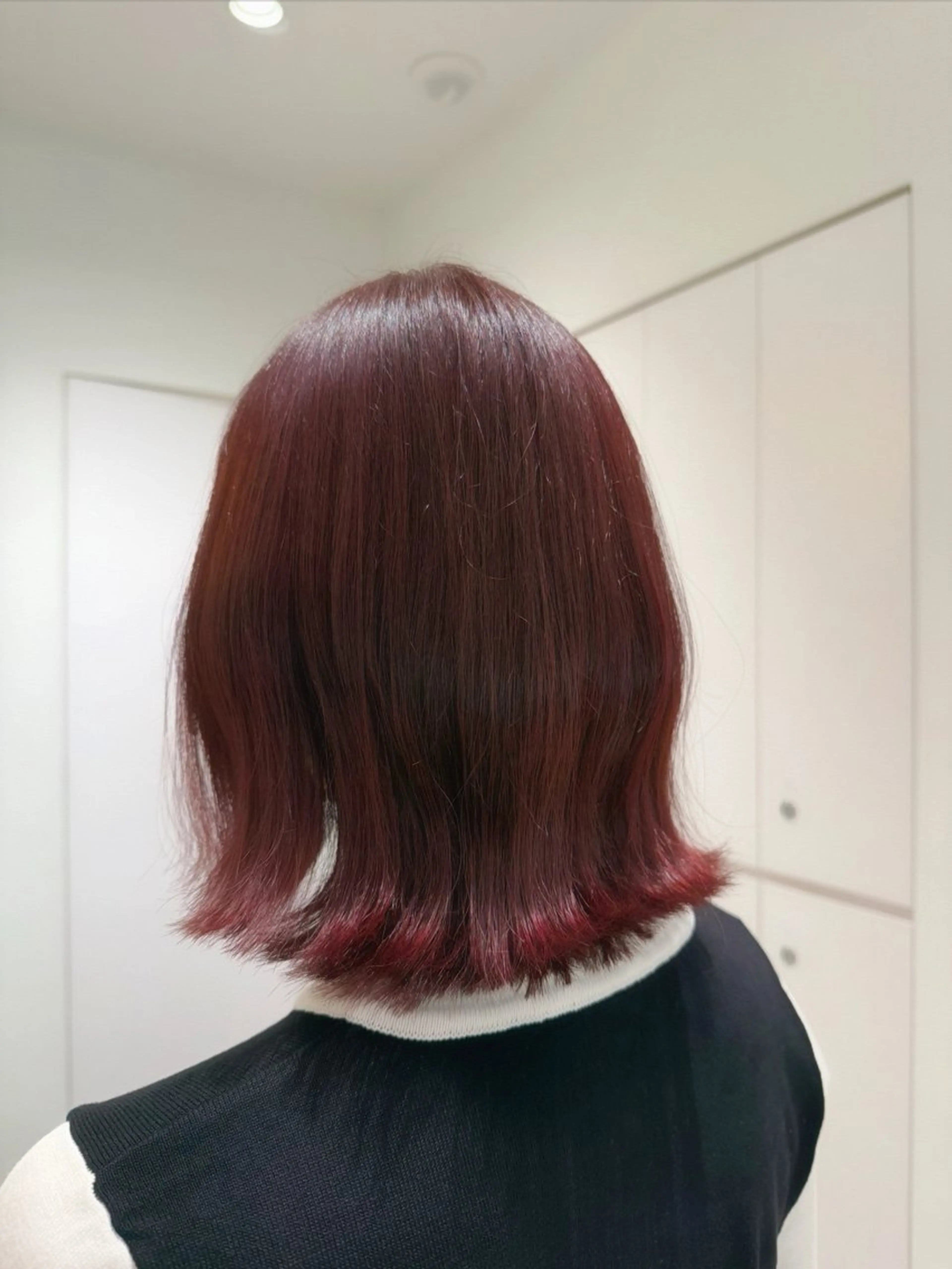 ミディアム カット ヘアカラー 宮澤 美幸のヘアスタイル