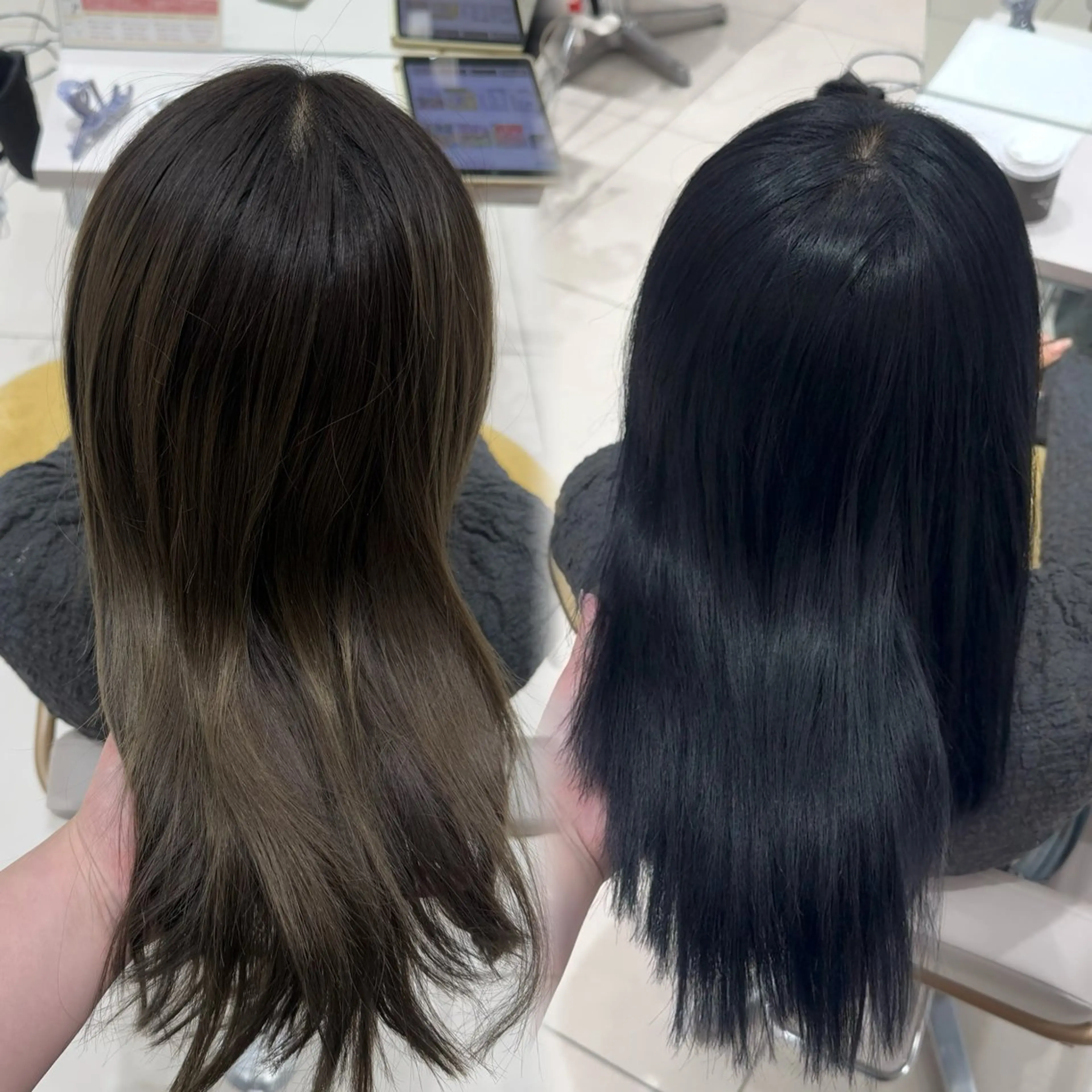 ミディアム カラー カット ヘアカラー トリートメント 内田 志乃のヘアスタイル