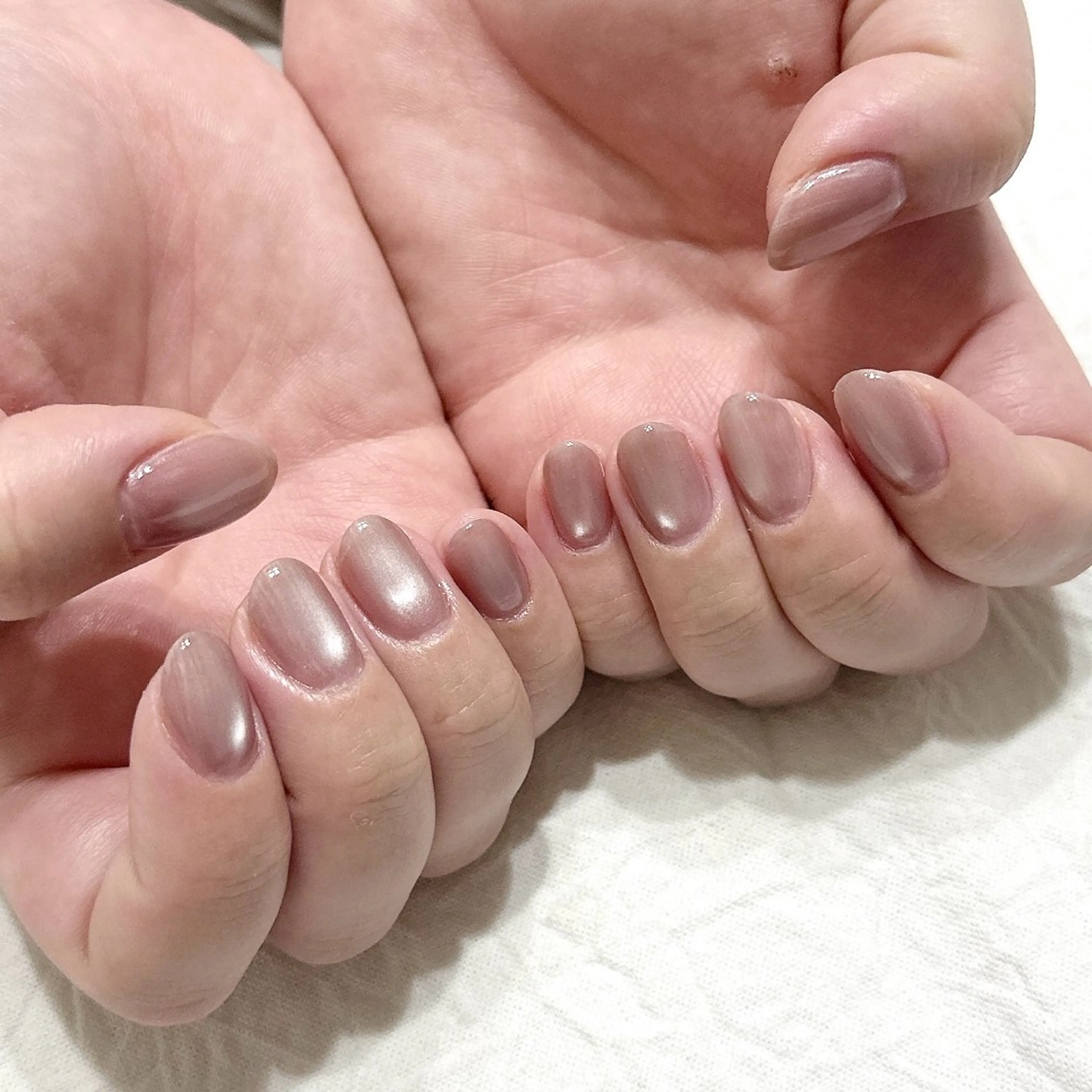 ネイル マグネットネイル ピンク パープル ハンドネイル peaberry nailのネイルデザイン