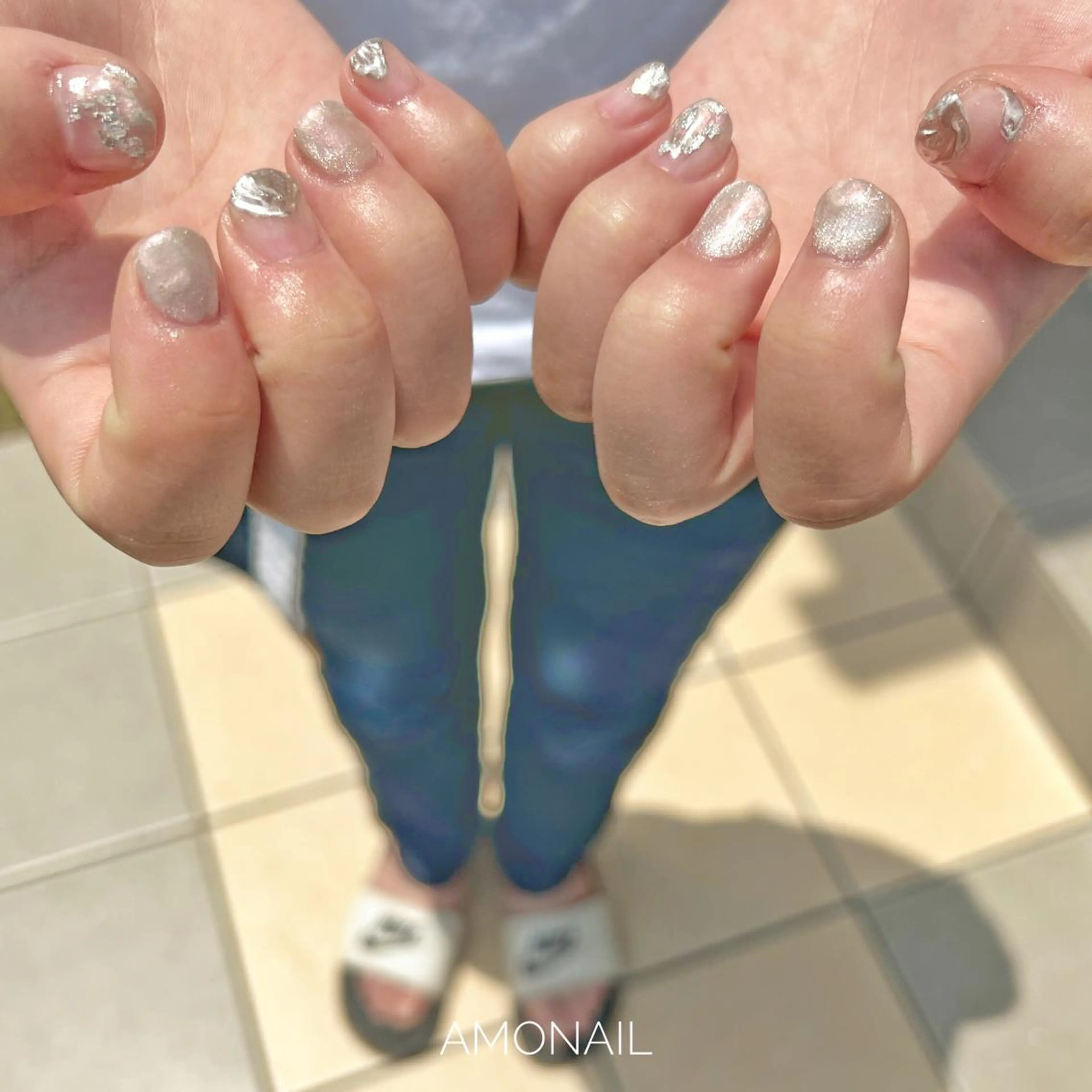 ネイル アートネイル フットネイル ニュアンスネイル ピスタチオネイル 唐笠 祥子のその他イメージ