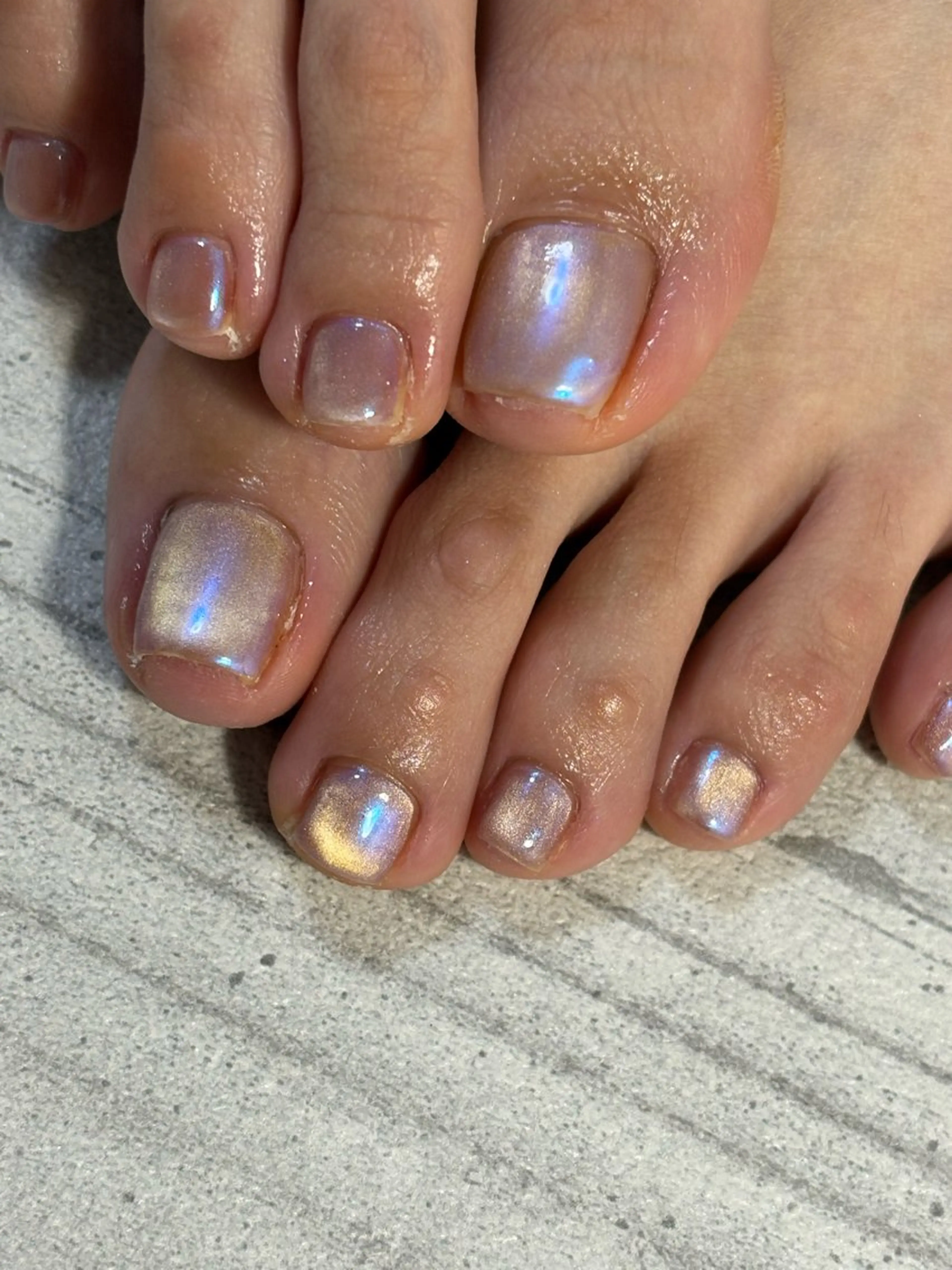 ネイル オーロラネイル フットネイル FIORITURA Maikoのネイルデザイン