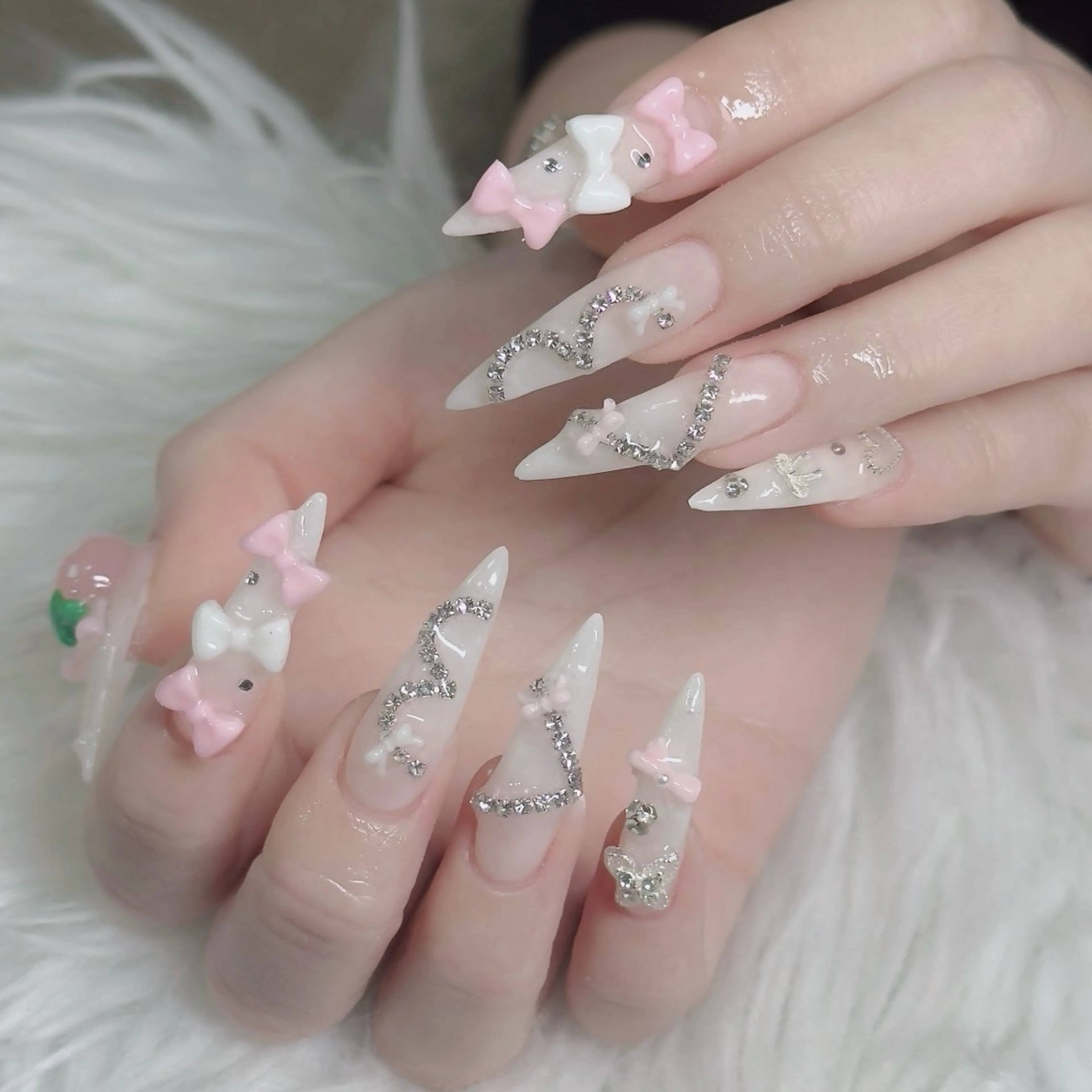 ネイル フットネイル フレンチネイル グラデーション 韓国ネイル ロングネイル ハンドネイル Hani Nail Salonのネイルデザイン