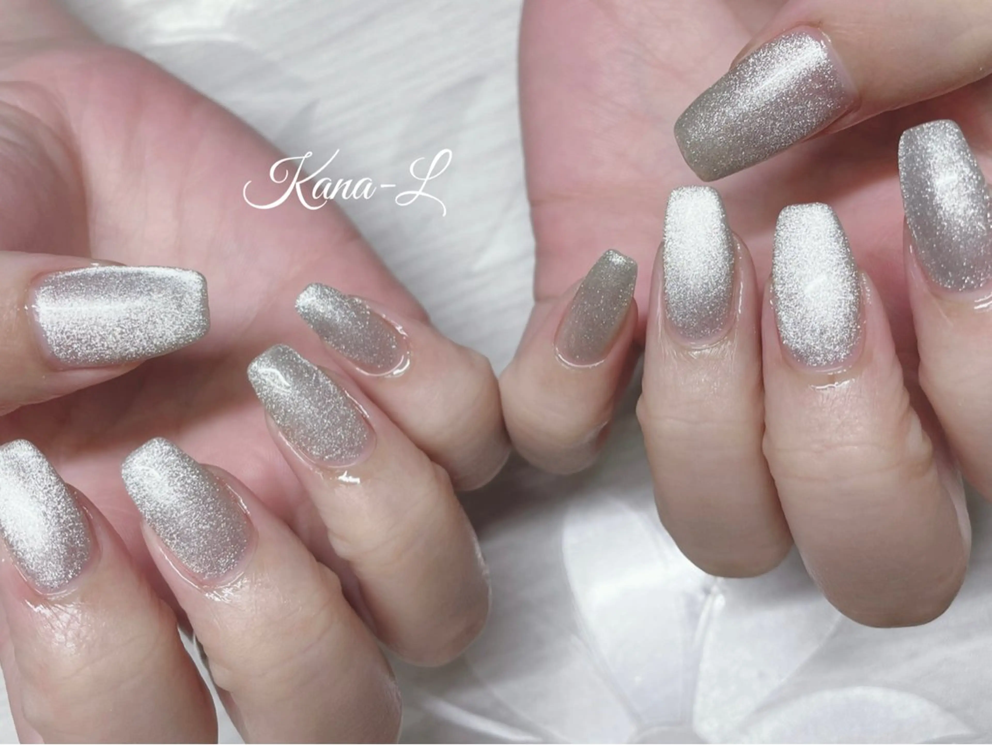 ネイル フラッシュネイル ジェルネイル 韓国ネイル マグネットネイル パラジェル 芦辺 香奈のネイルデザイン