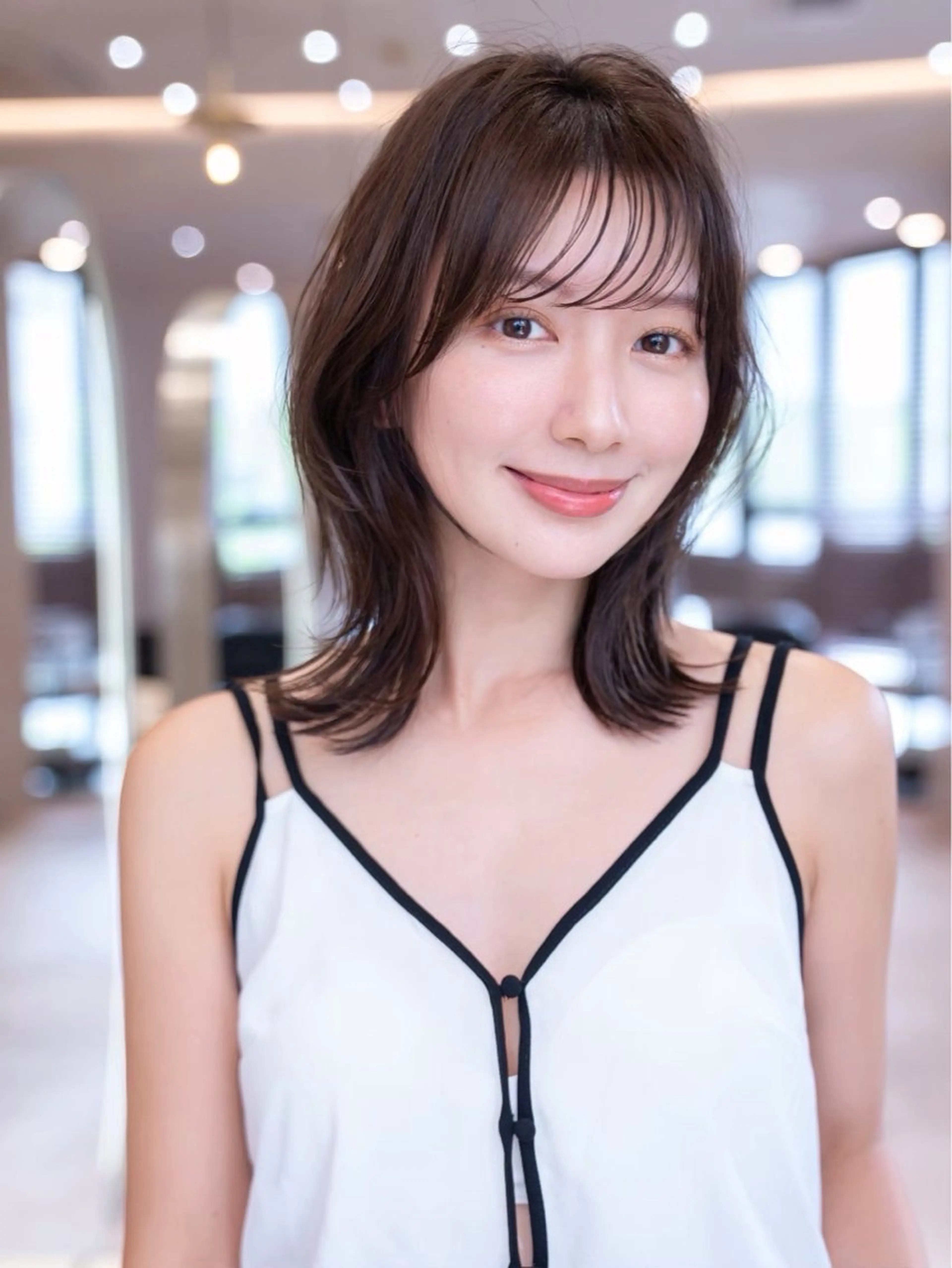 ミディアム カラー カット ヘアカラー トリートメント 渋谷/レイヤーボブ・ 韓国ボブ特化/楓のヘアスタイル