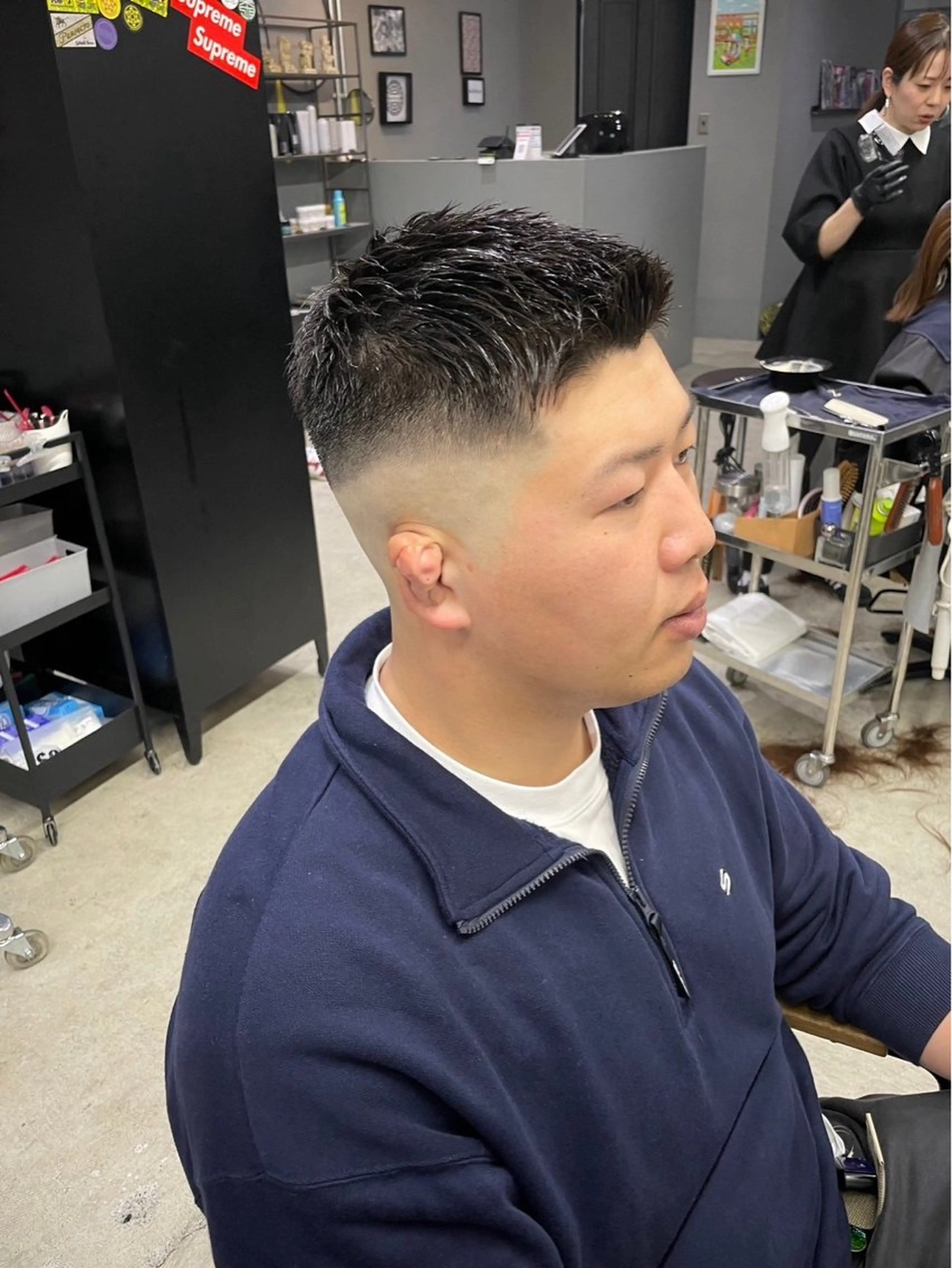 ショート パーマ メンズ カット パーマ メンズ専門サロン wokeのヘアスタイル