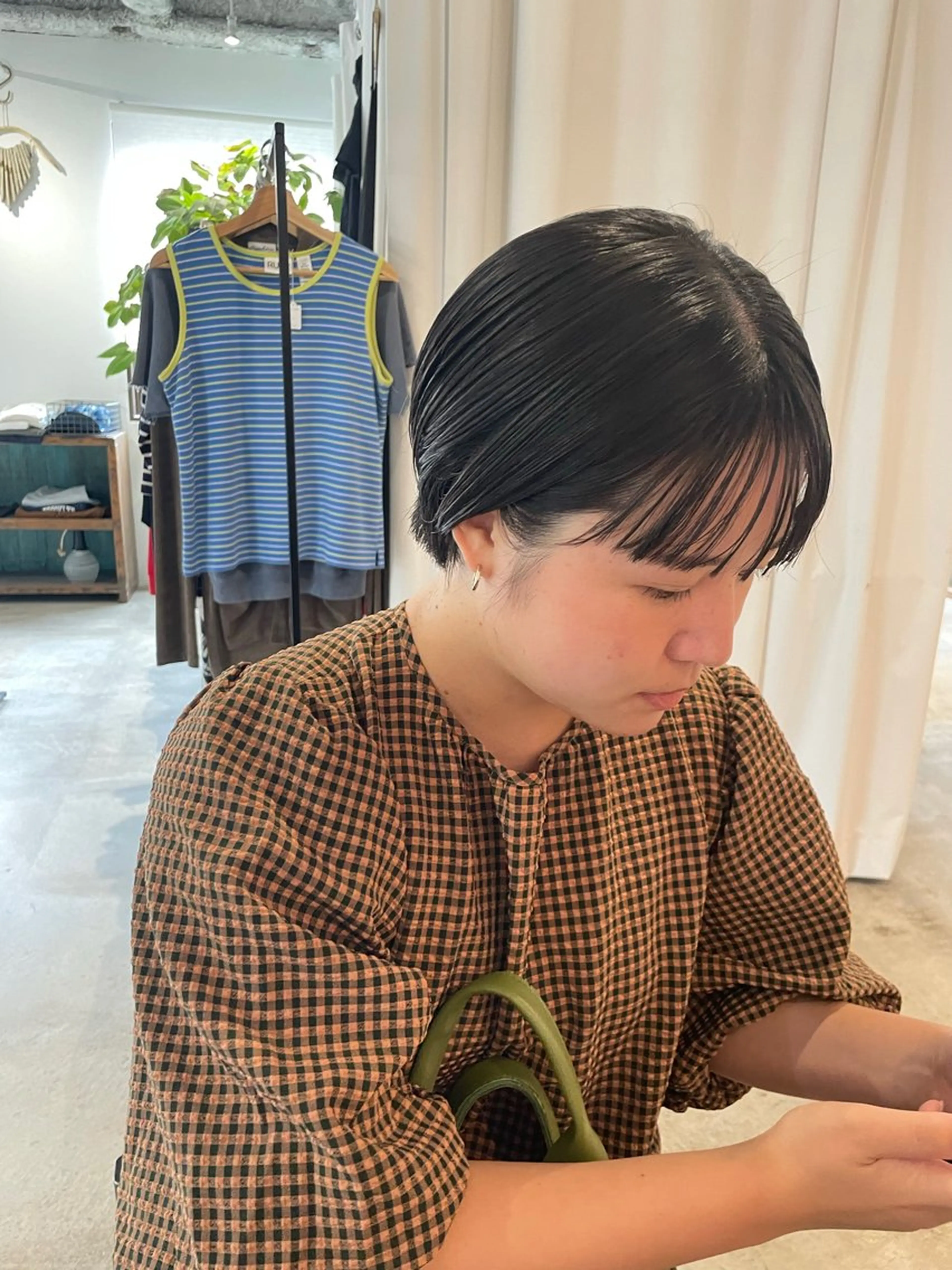 ショート カラー 丸みショート ショートヘア ワイドバング カット ヘアカラー Takuma Suzuki中目黒のヘアスタイル