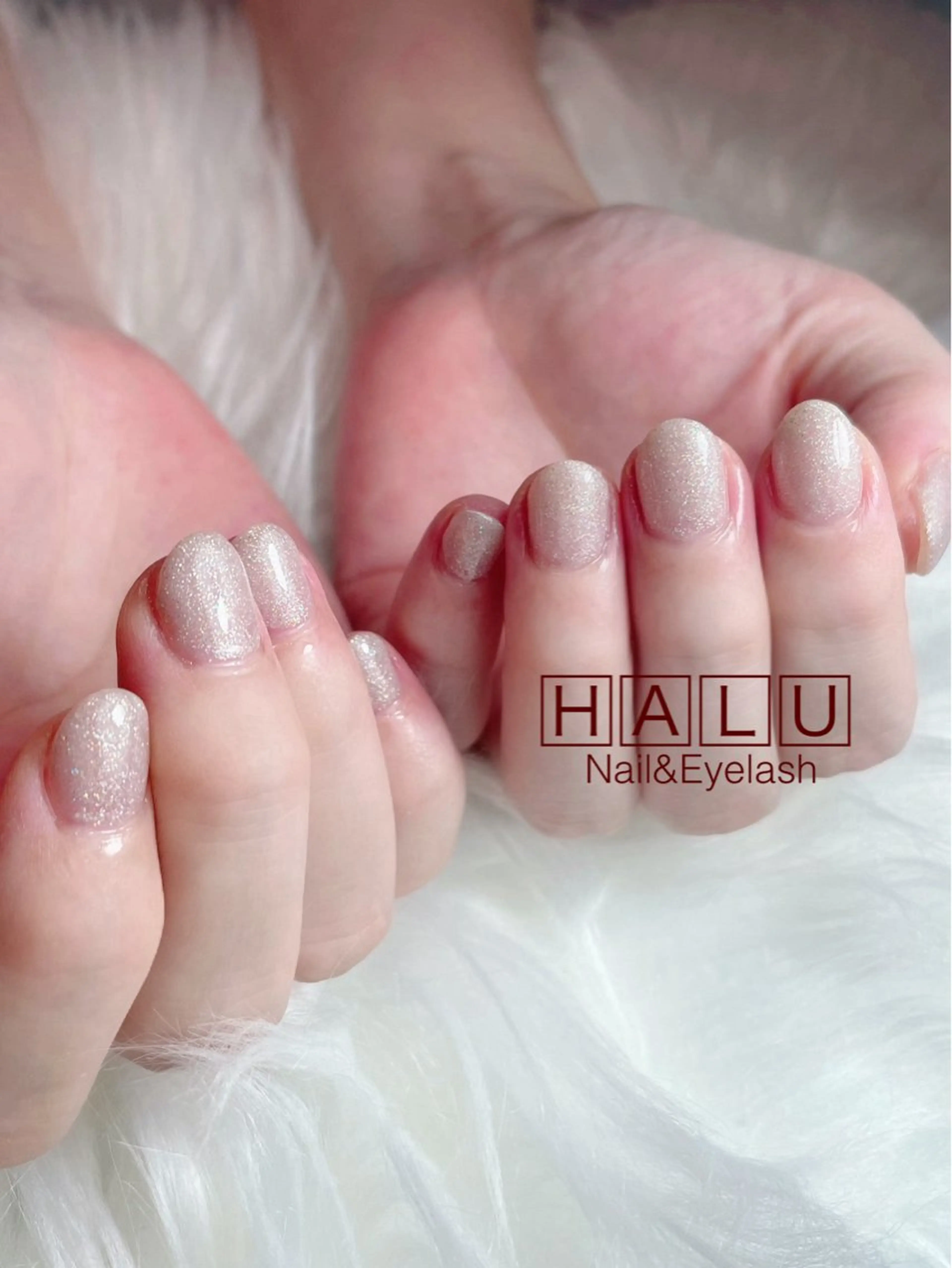ネイル ラメ(グリッター) ワンカラーネイル HALU ハルのネイルデザイン