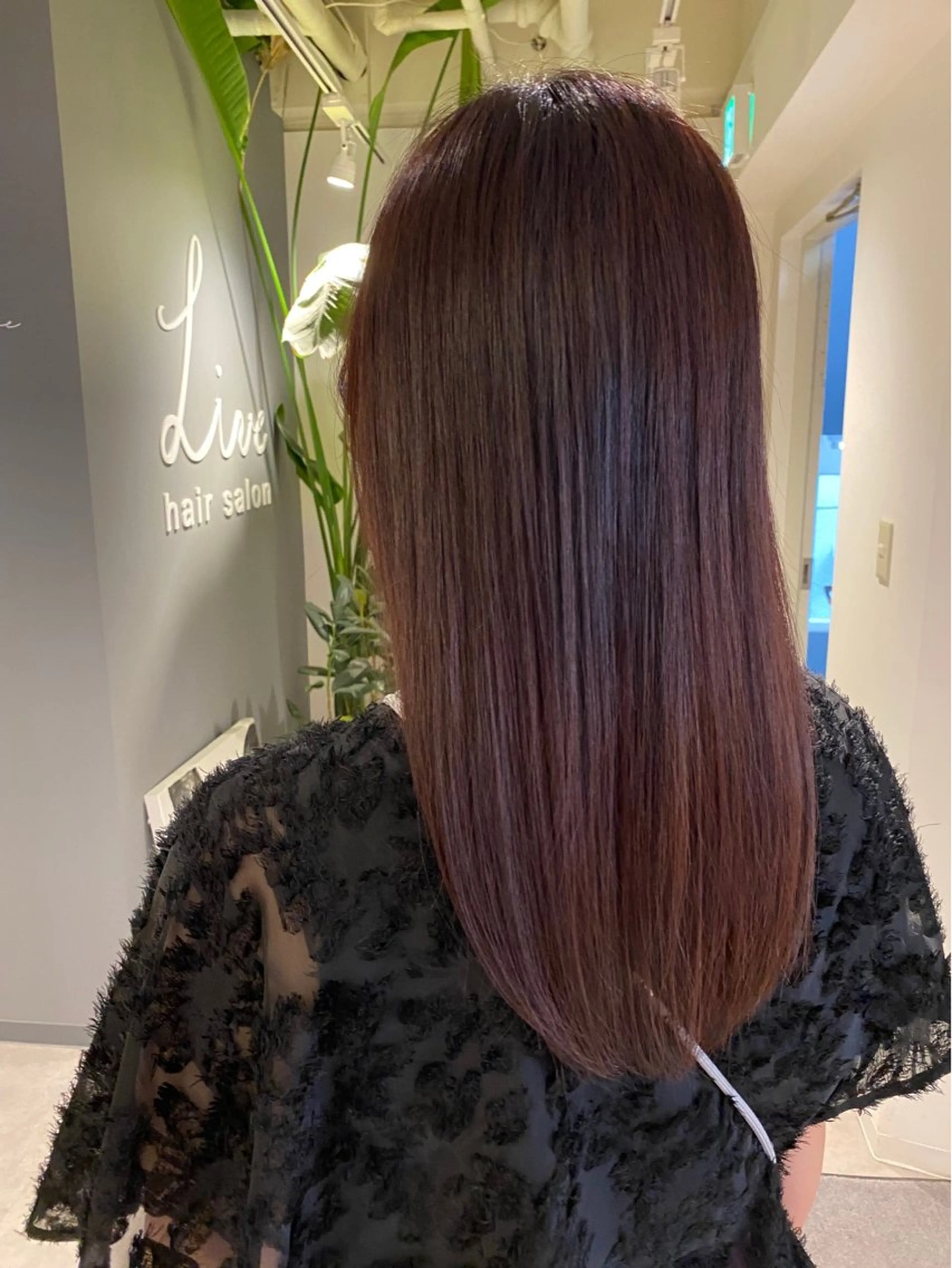 ロング カラー ブリーチ ブラウンカラー ブリーチなしカラー ピンクカラー ピンクブラウン 佐藤 彩弥のヘアスタイル