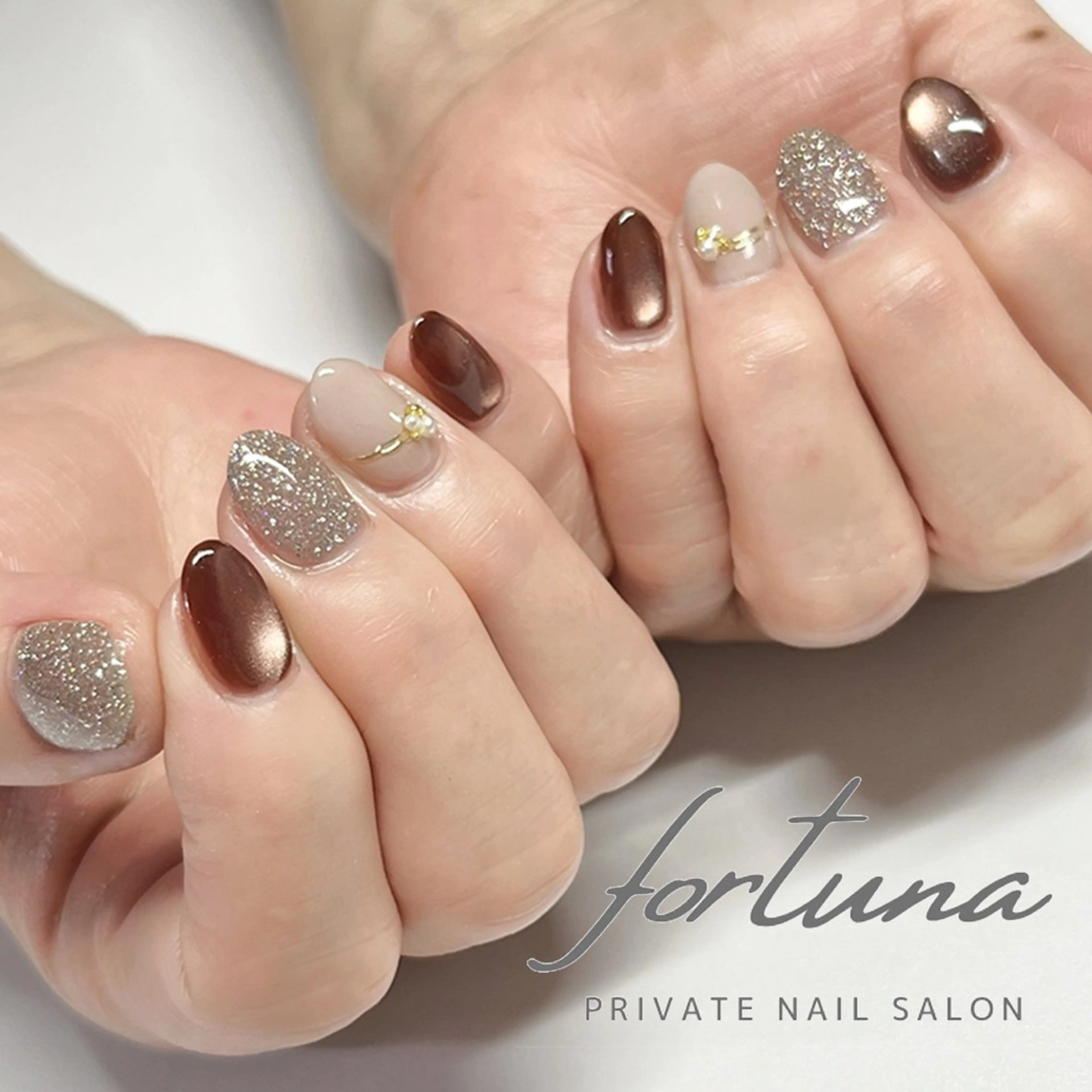 ネイル フラッシュネイル マグネットネイル ハンドネイル fortuna 武藤裕美のネイルデザイン