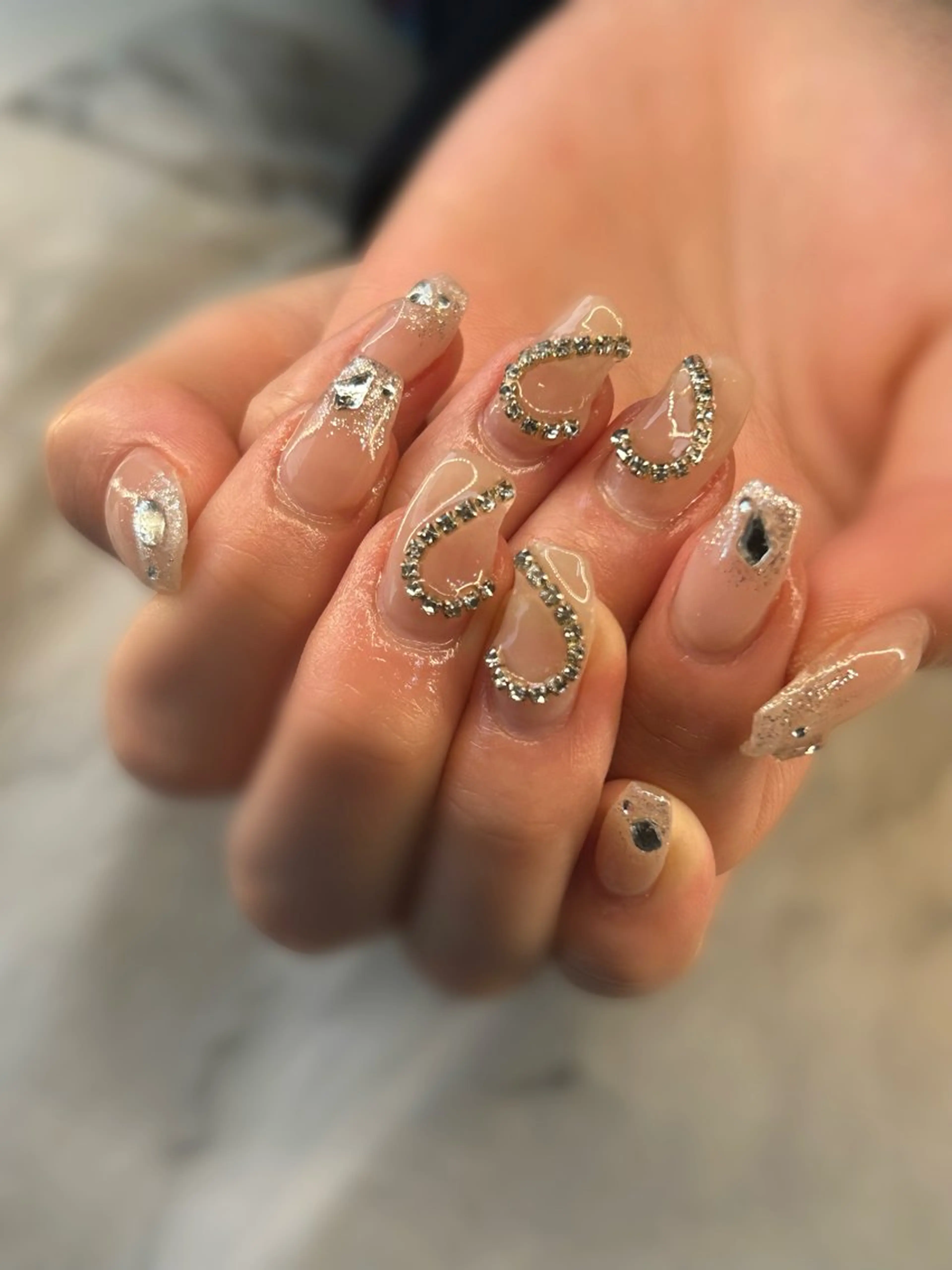 ネイル バレンタイン 長さ出し専門HALE NAIL さとうのネイルデザイン