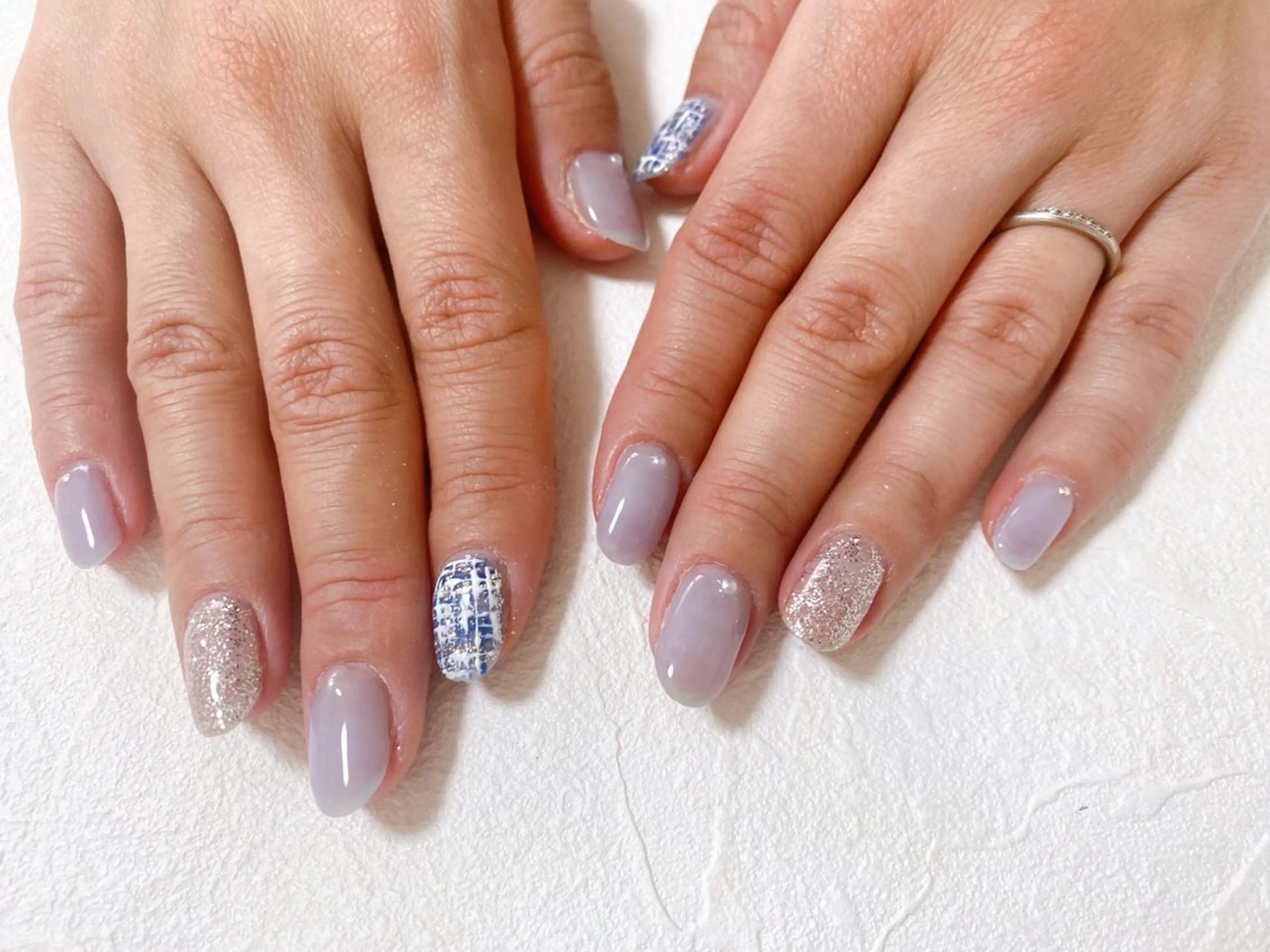 ネイル オーロラネイル フットネイル フレンチネイル ジェルネイル 韓国ネイル ハンドネイル kiki nail たまプラーザのネイルデザイン