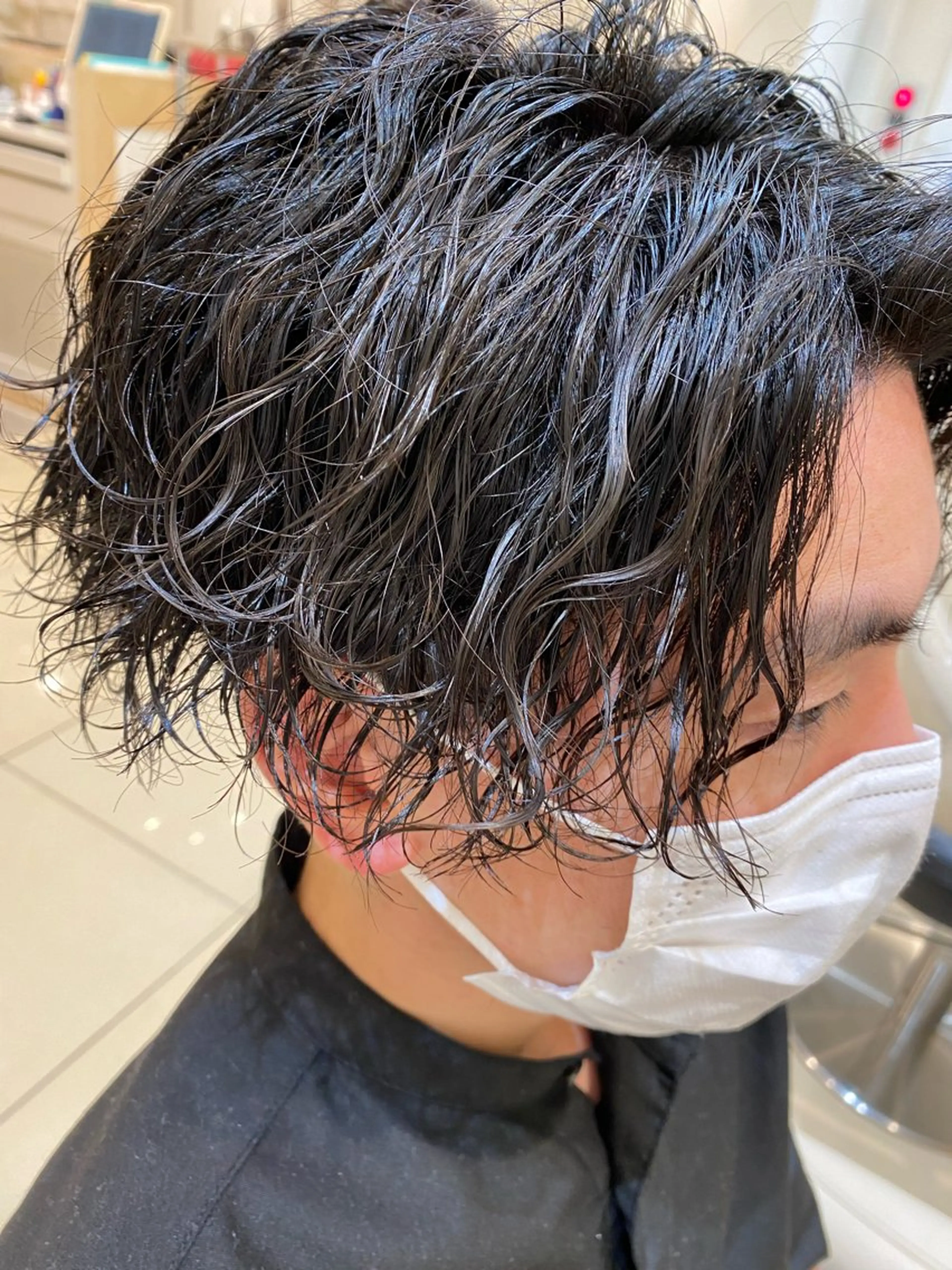 ショート パーマ 髪質改善縮毛矯正 堀田陸斗のヘアスタイル