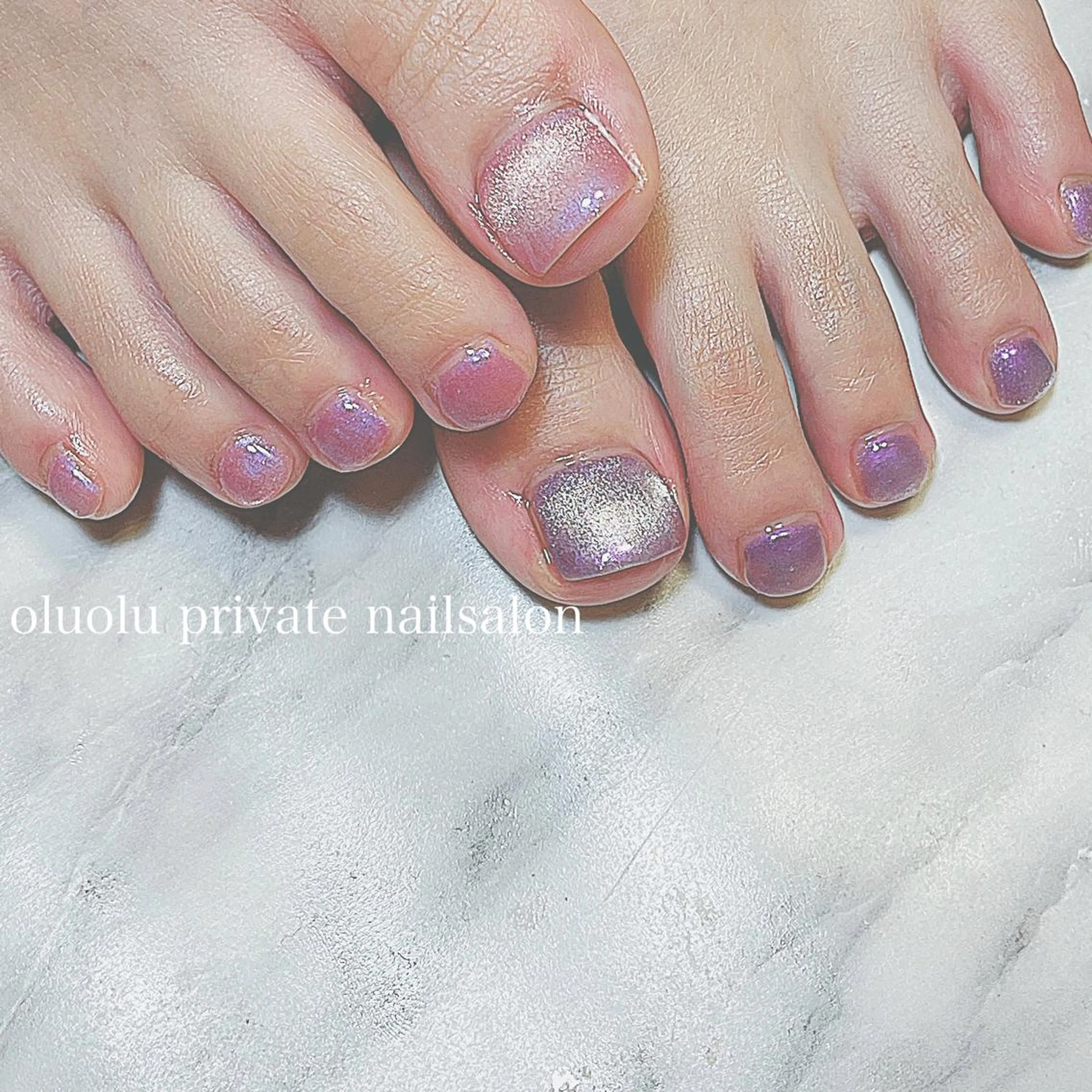 ネイル アートネイル フットネイル ジェルネイル マグネットネイル ニュアンスネイル フットネイル 大村 紬華のネイルデザイン