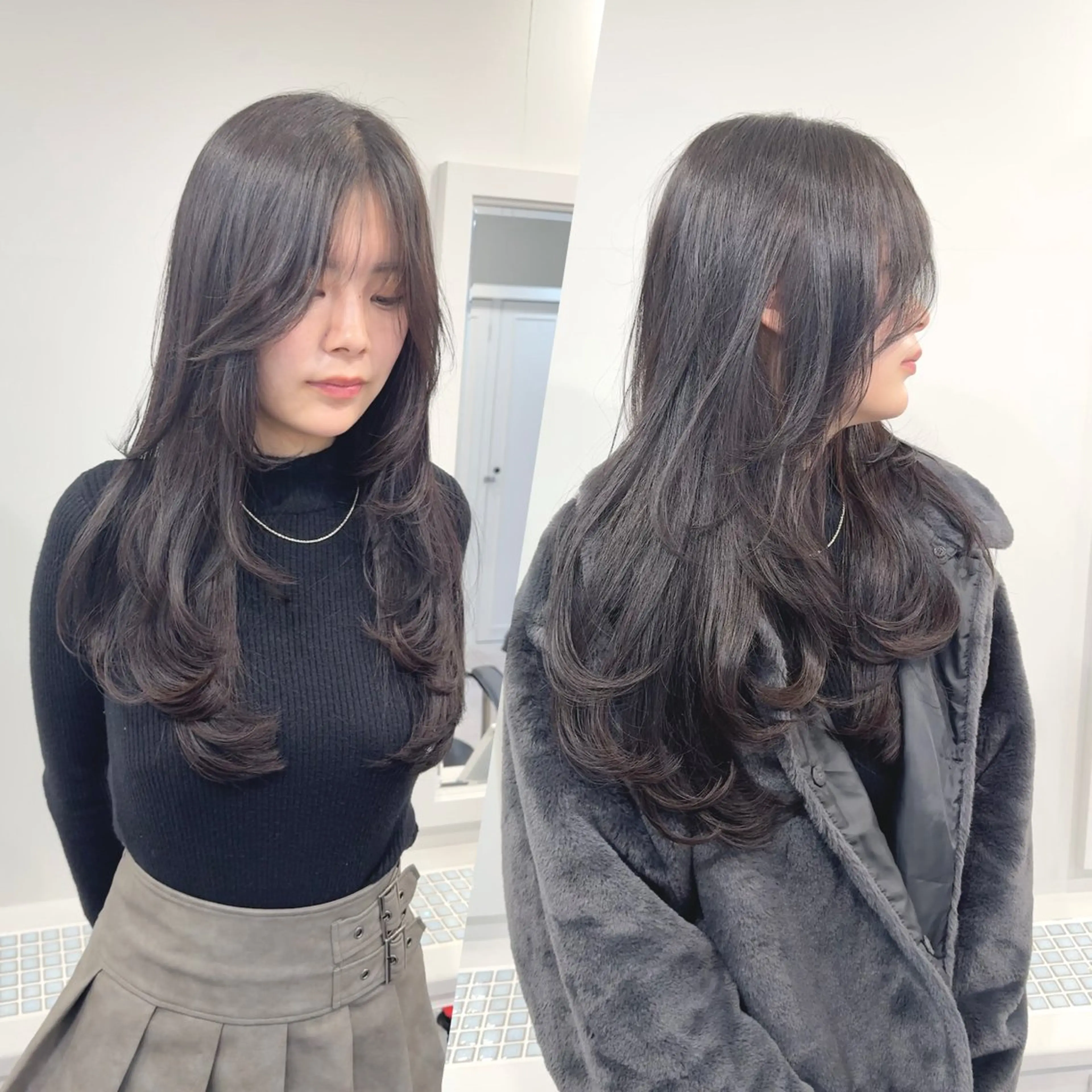ロング カラー ヘアアレンジ 外国人風カラー レイヤーカット カット SALOWIN京都河原町Suite店所属・外国人風レイヤー/ ハイトーンSHUのヘアスタイル