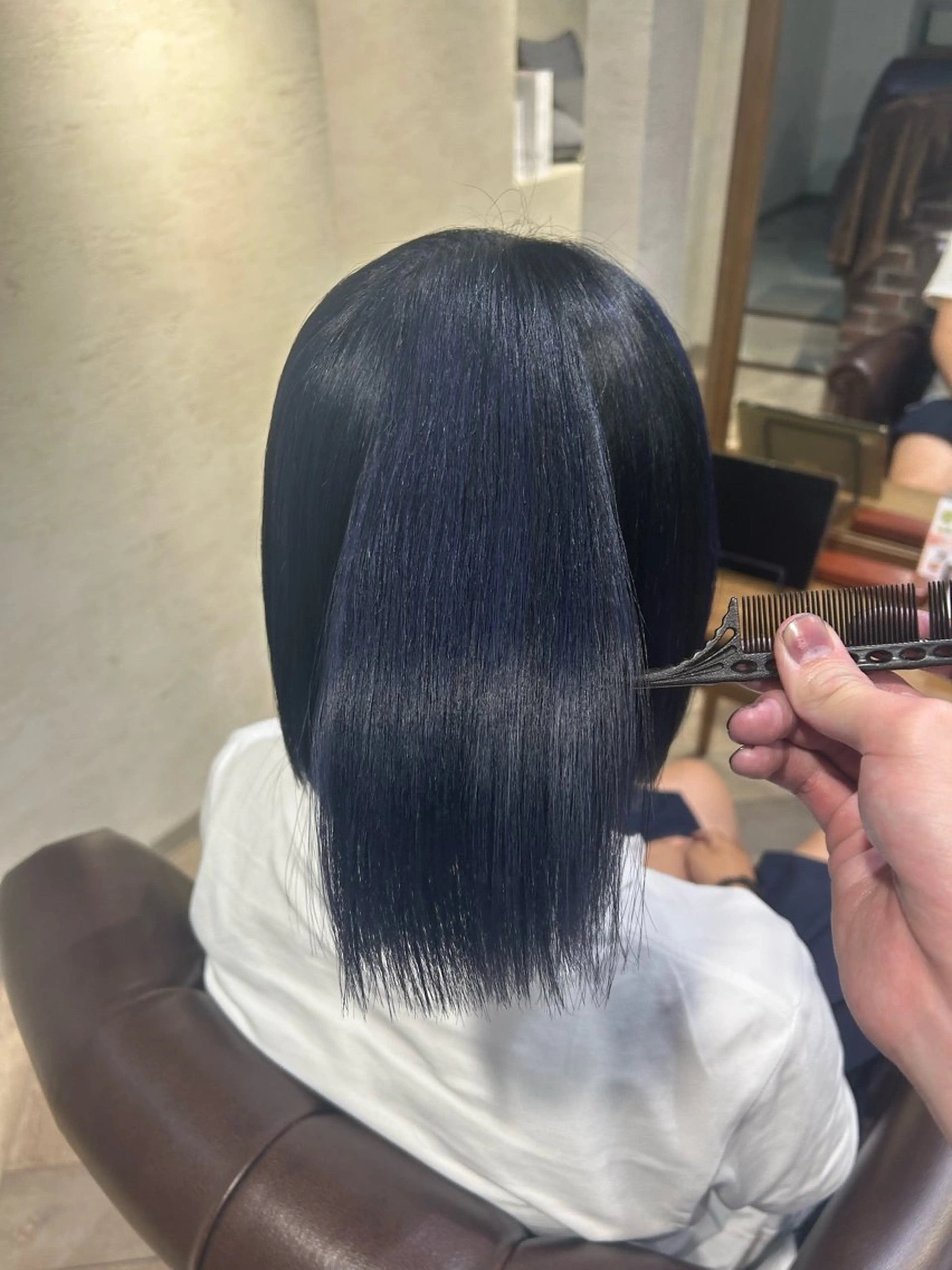 ミディアム ヘアカラー 三木耀介 藤沢美容室のヘアスタイル