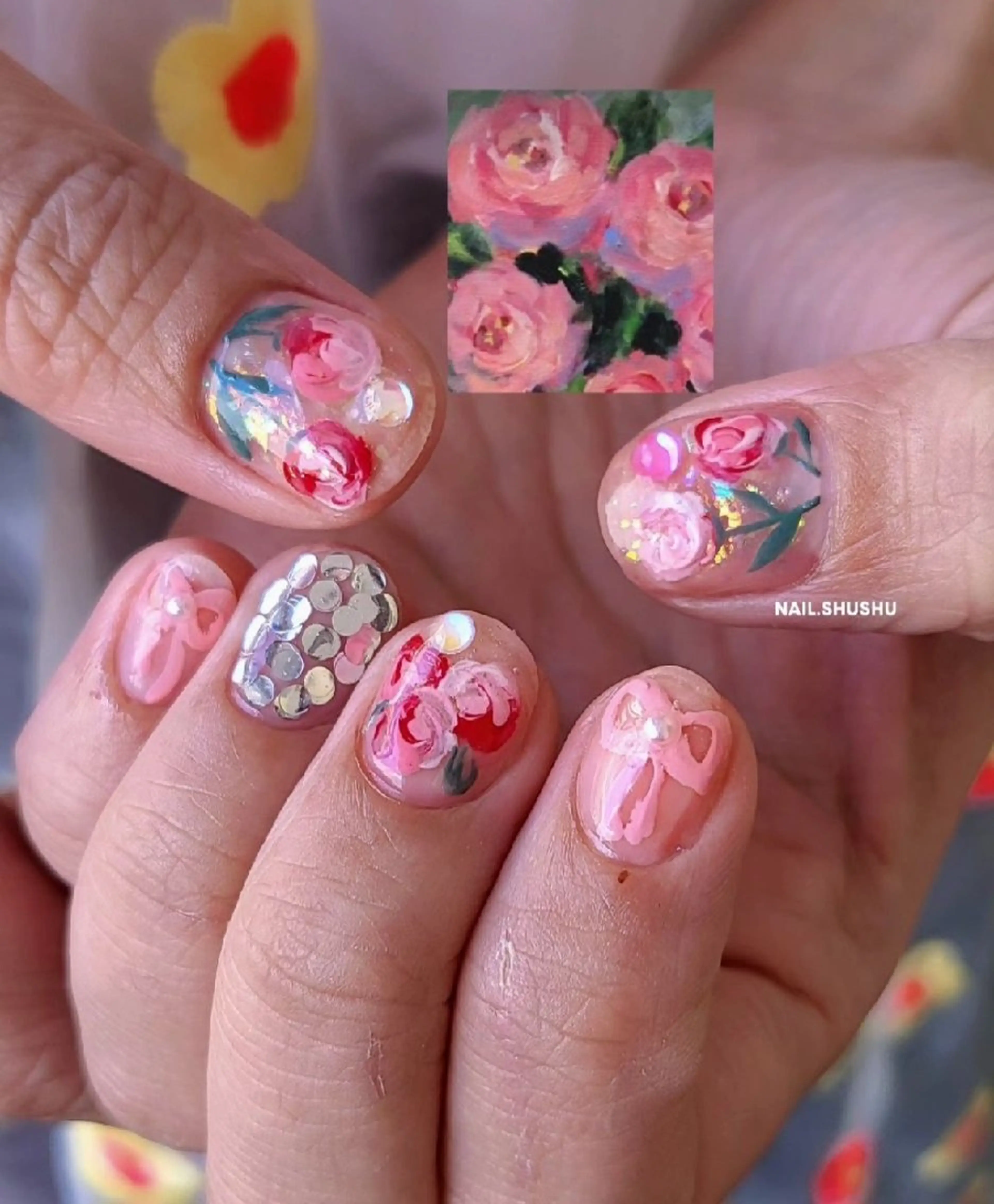 ネイル ハンドネイル 3dパーツ/流行り 👧shushu❤️のネイルデザイン