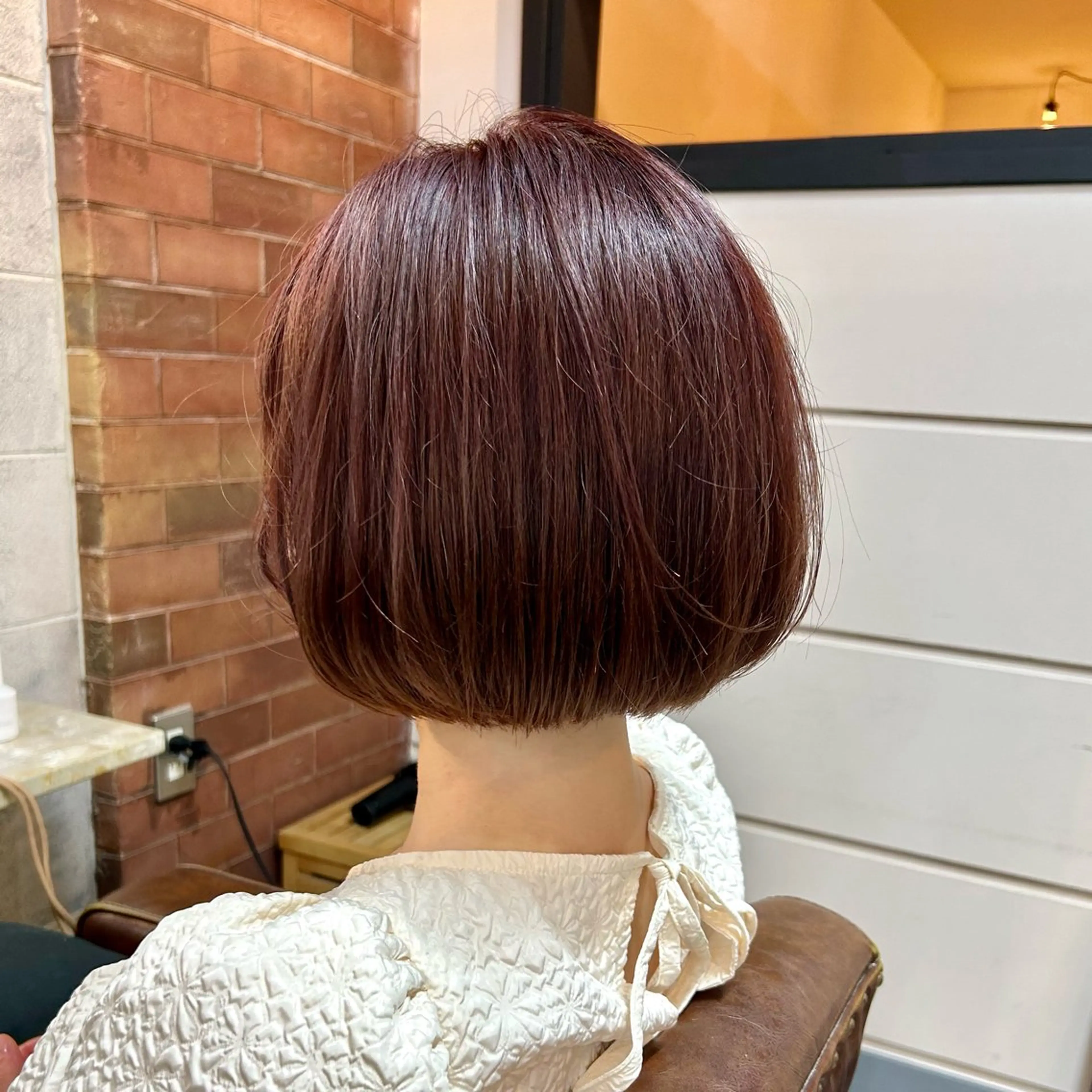 ミディアム カラー ボブ 韓国風ヘア LUAU岡本店所属・ボブ/レイヤーボブ/ 竹原湧太【LUAU】のヘアスタイル