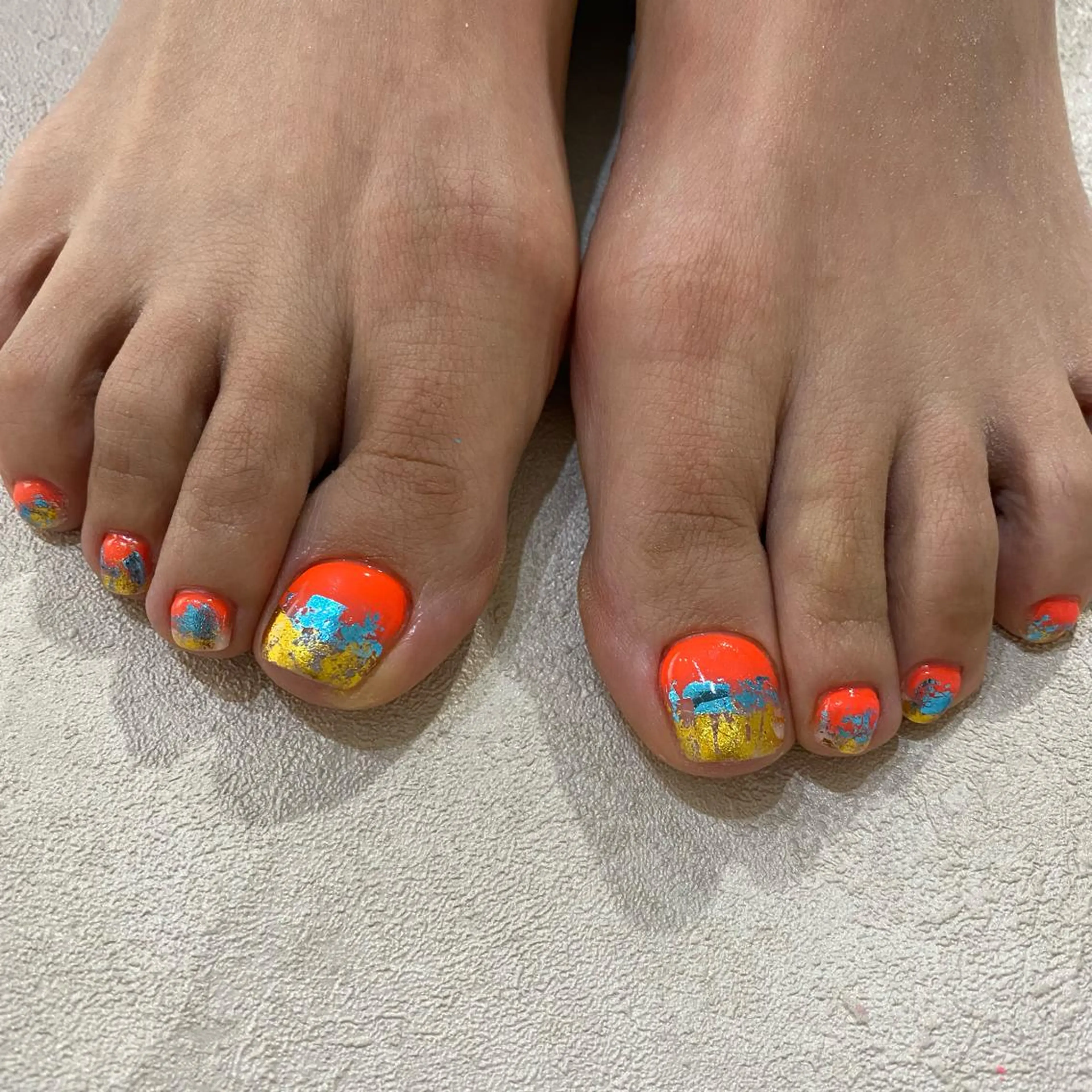 ネイル フットネイル Amber21.所属・Nagahama Akariのネイルデザイン