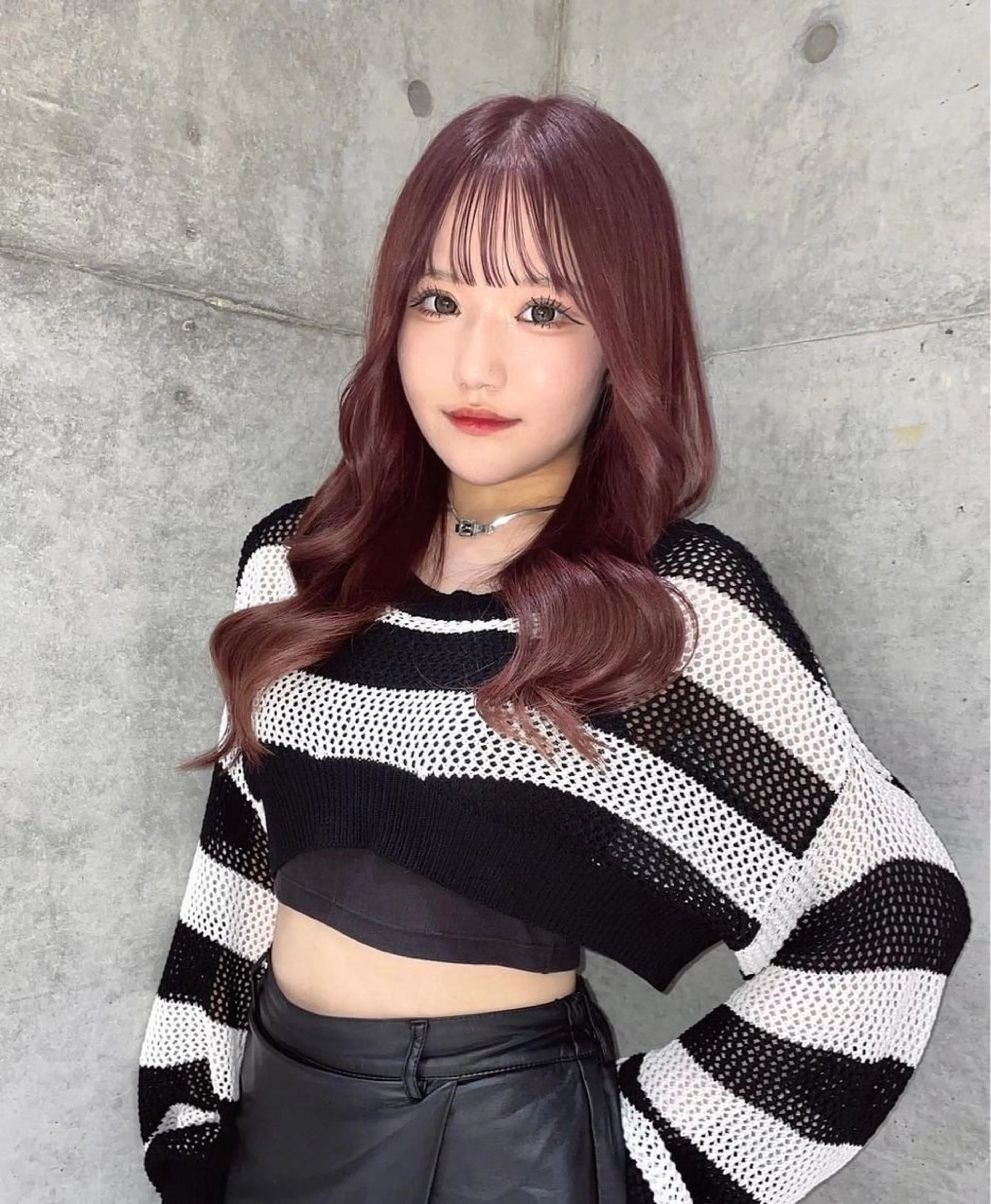 ロング カラー ダブルカラー 韓国レイヤーKYONのヘアスタイル