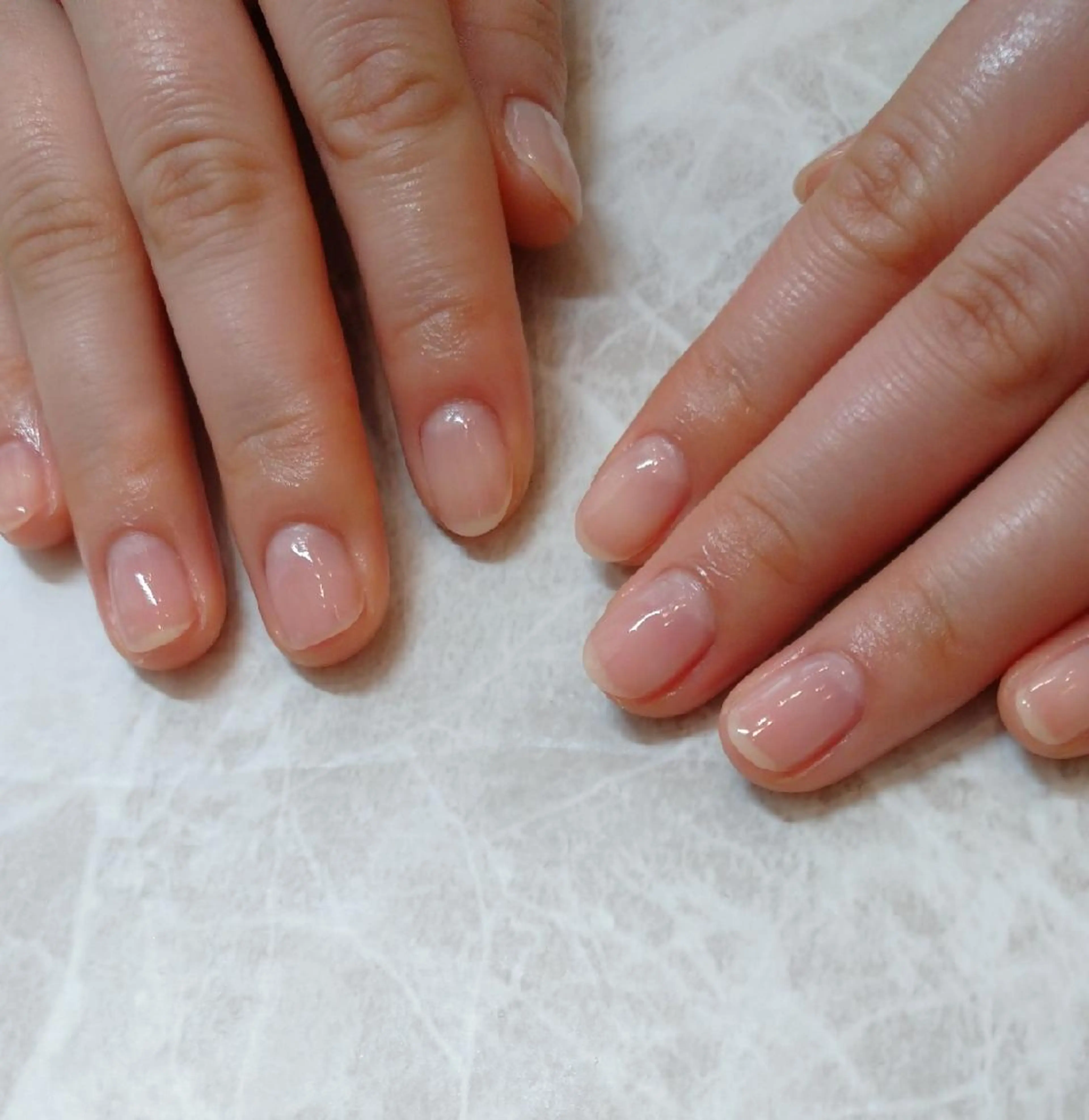 ネイル クリアネイル ジェルネイル オフィスネイル ワンカラーネイル パラジェル ハンドネイル 會田 瑠衣のネイルデザイン