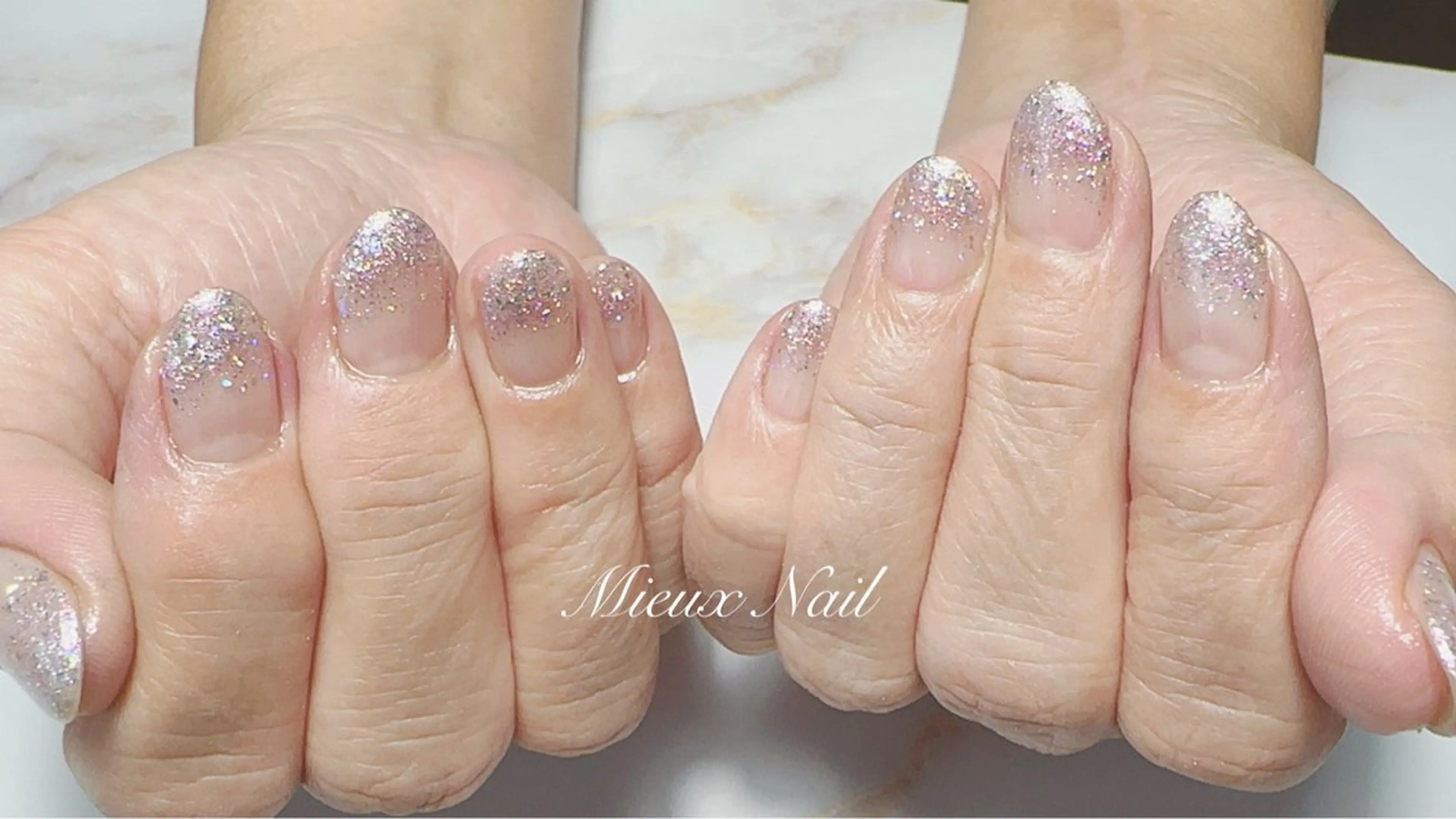 ネイル ブルー ジェルネイル パラジェル 市川 麻衣子のネイルデザイン