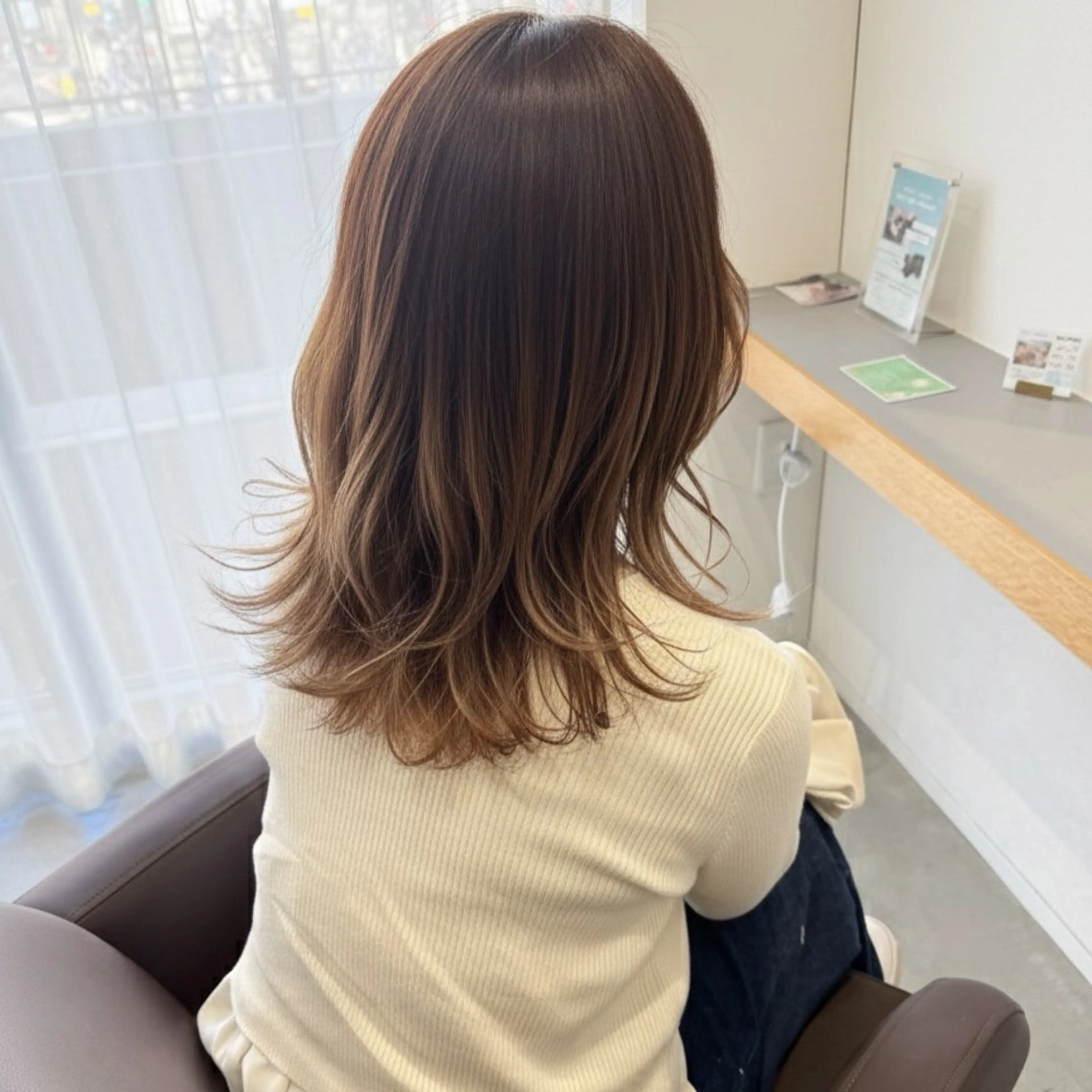 ミディアム カット ヘアカラー トリートメント 北九州美容室 🕊️わかな✂︎のヘアスタイル