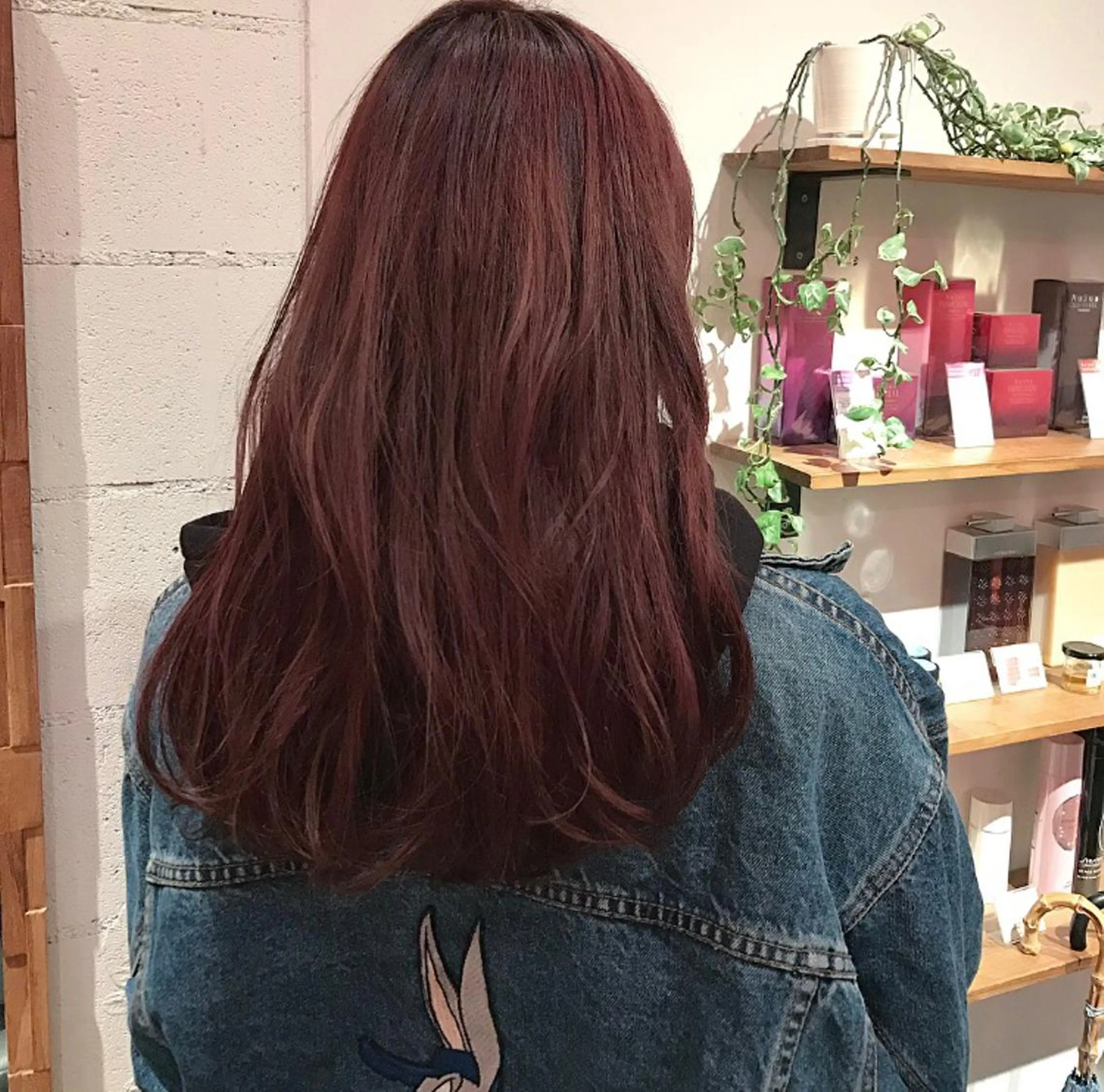 ロング カラー アッシュ レッドカラー emme エミィ/立川のヘアスタイル