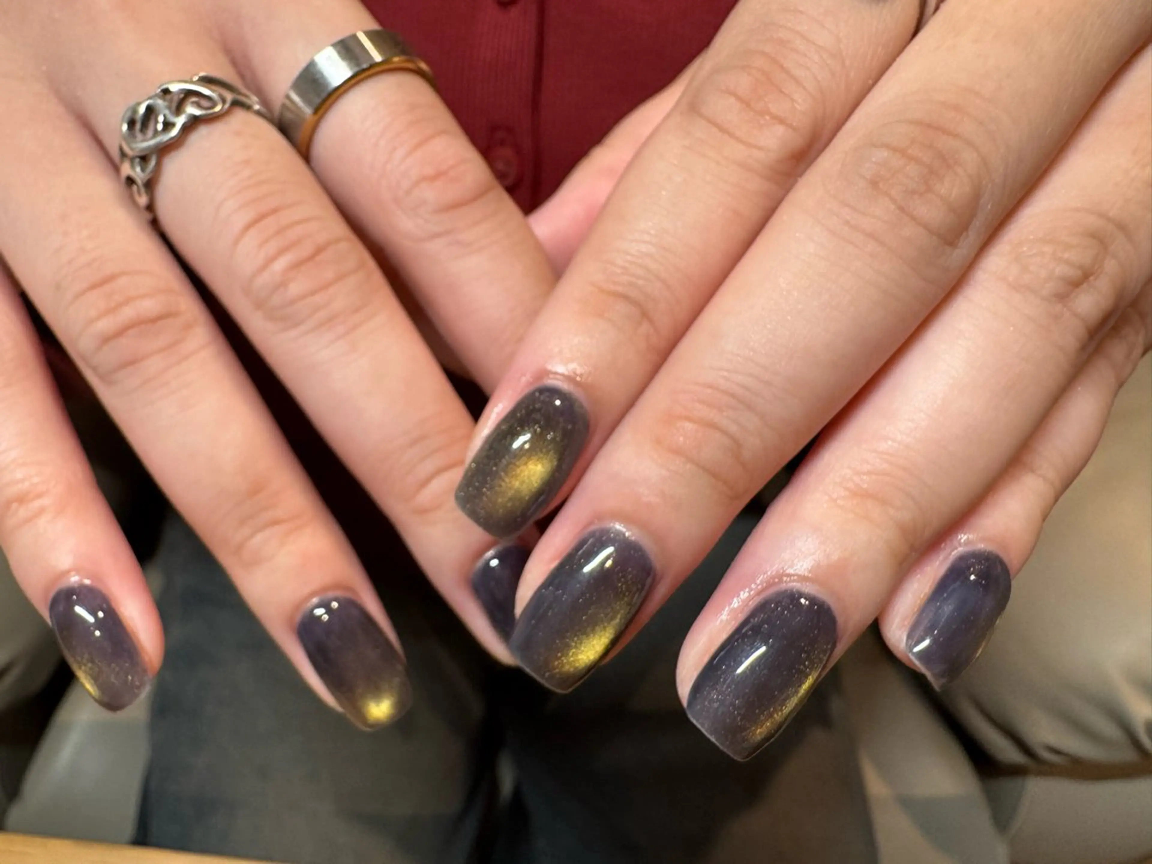 【オフ無し】🧲マグネットネイル（色混ぜ可）（パラジェル変更可¥1,000）　ショートネイルのみの写真