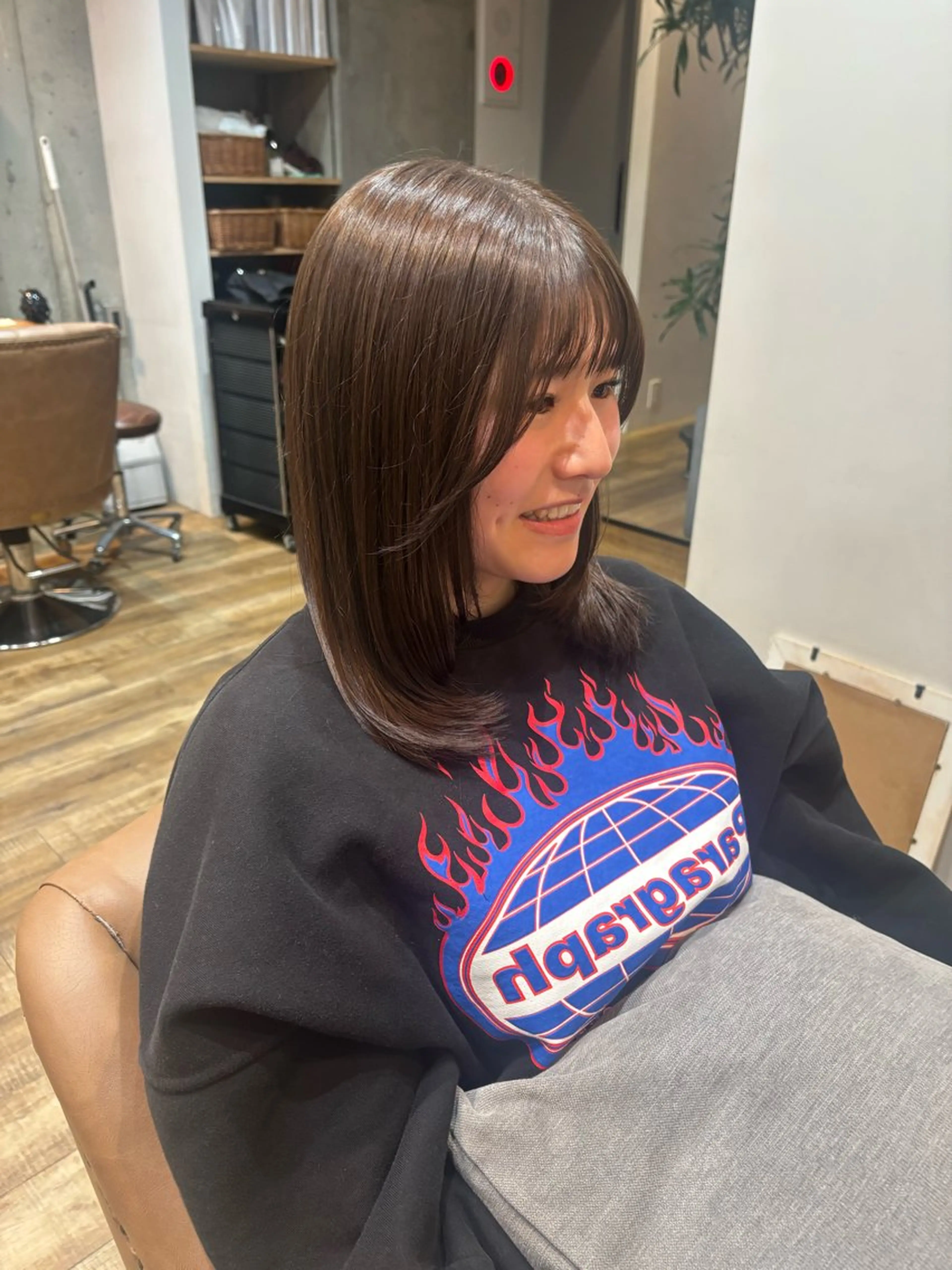 ミディアム レイヤーカット カット ヘアカラー ♡モデル様大募集 FUU♡のヘアスタイル