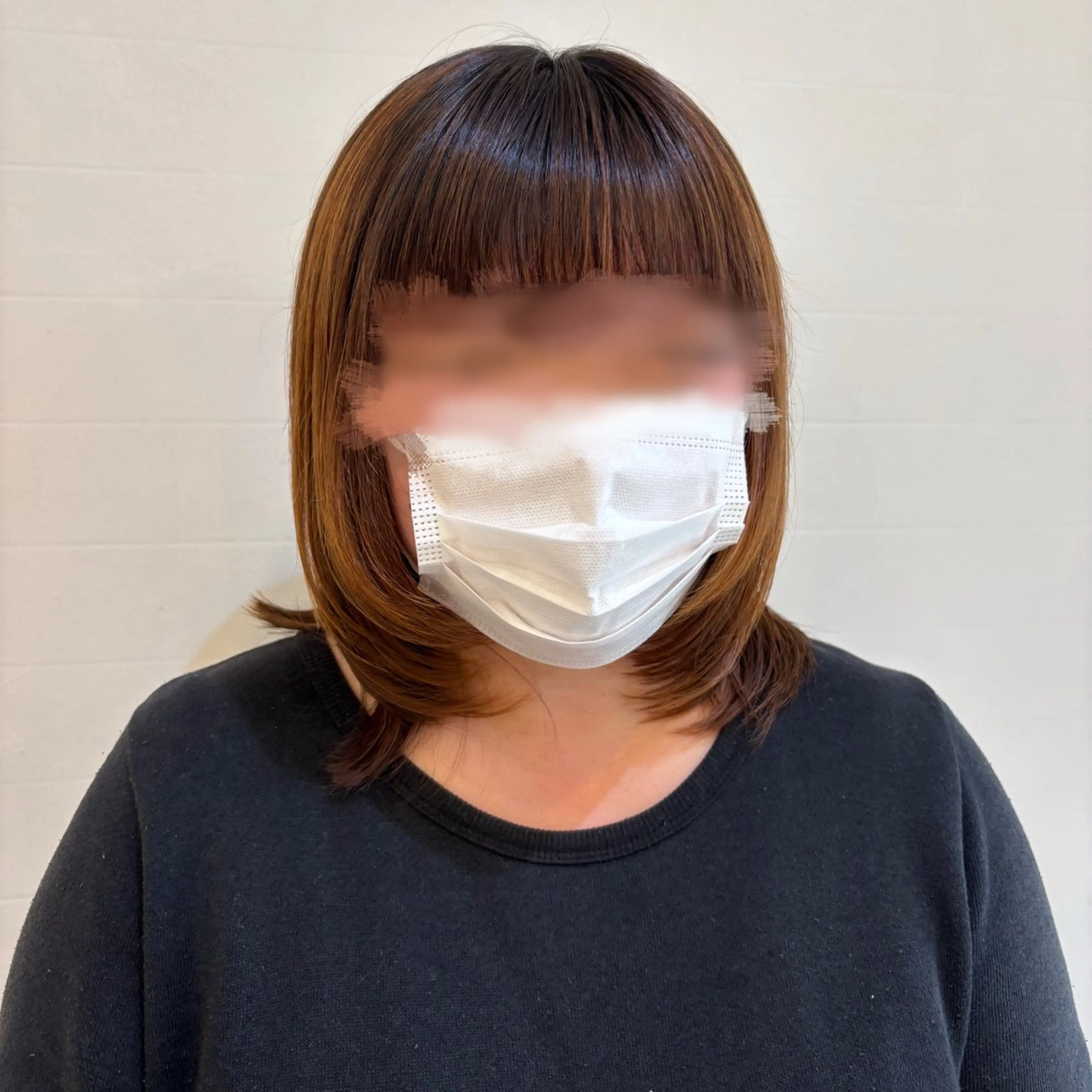 ミディアム 顔まわりレイヤー 顔周りカット レイヤーカット 加藤 くるみのヘアスタイル