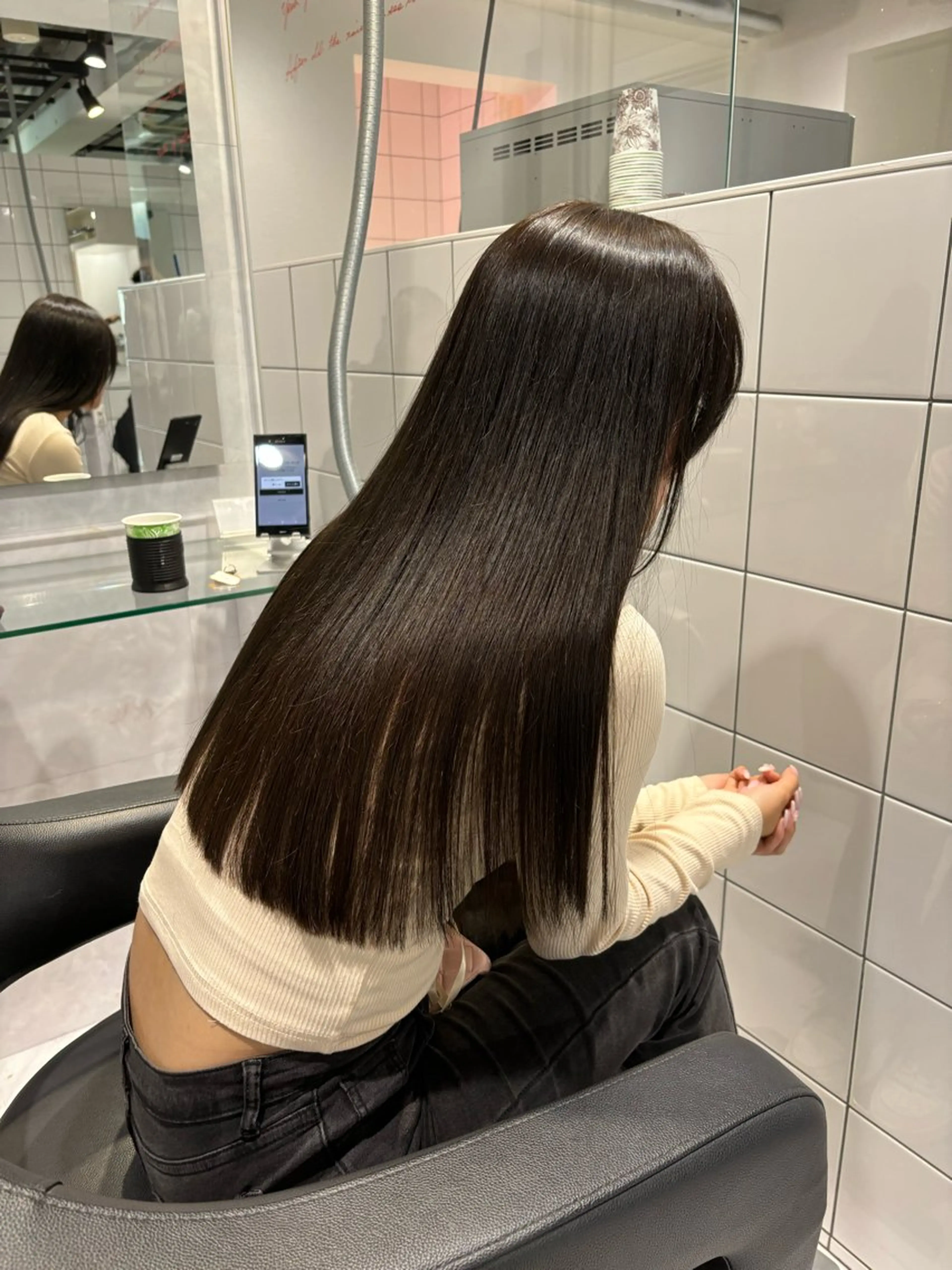 ロング カラー カット ヘアカラー トリートメント ヘッドスパ ヘアセット 表参道♡暗髪^ྀི 艶カラー♡アユミのヘアスタイル