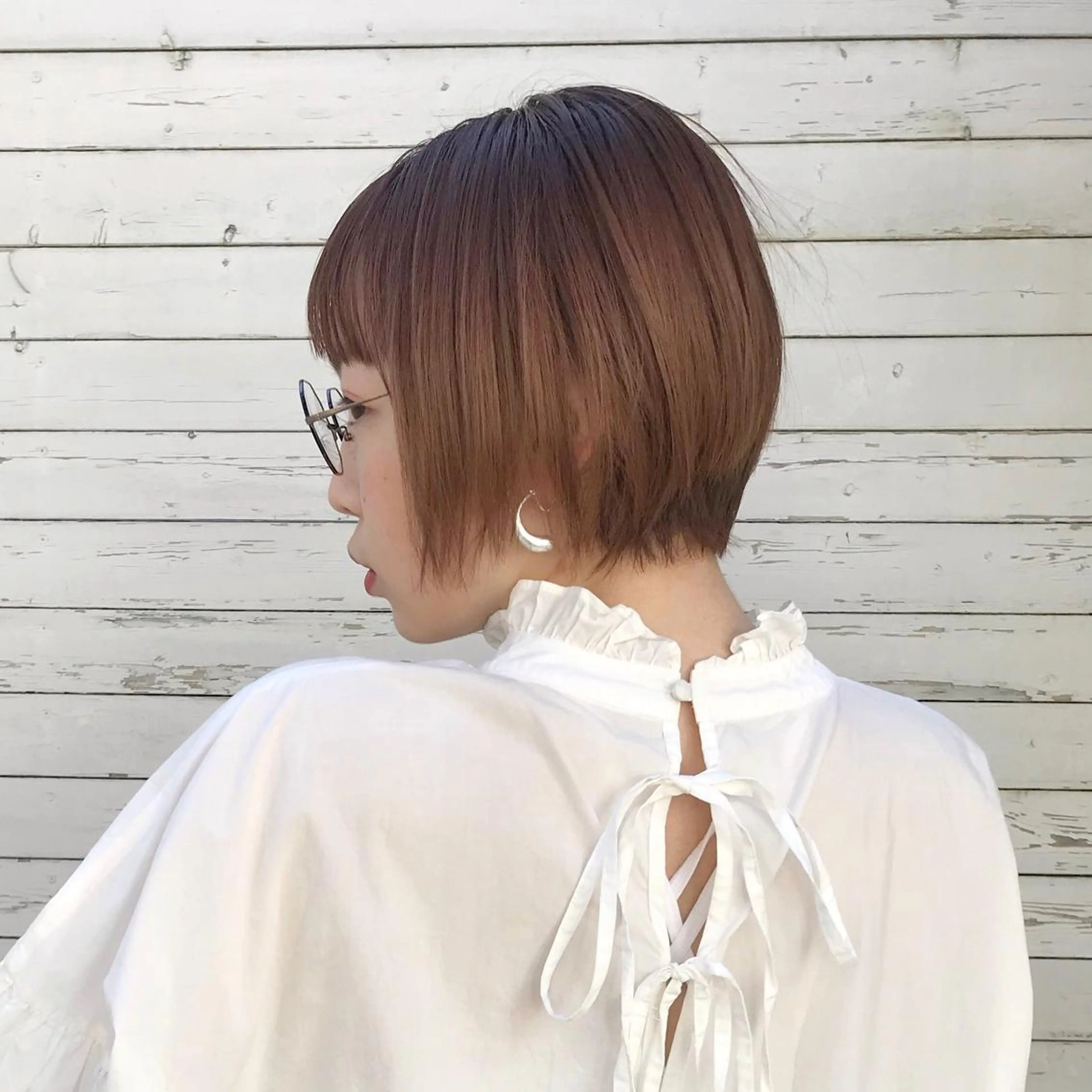 ショート カラー ベージュカラー レイヤー/髪質改善 渡邉【日吉美容室】のヘアスタイル