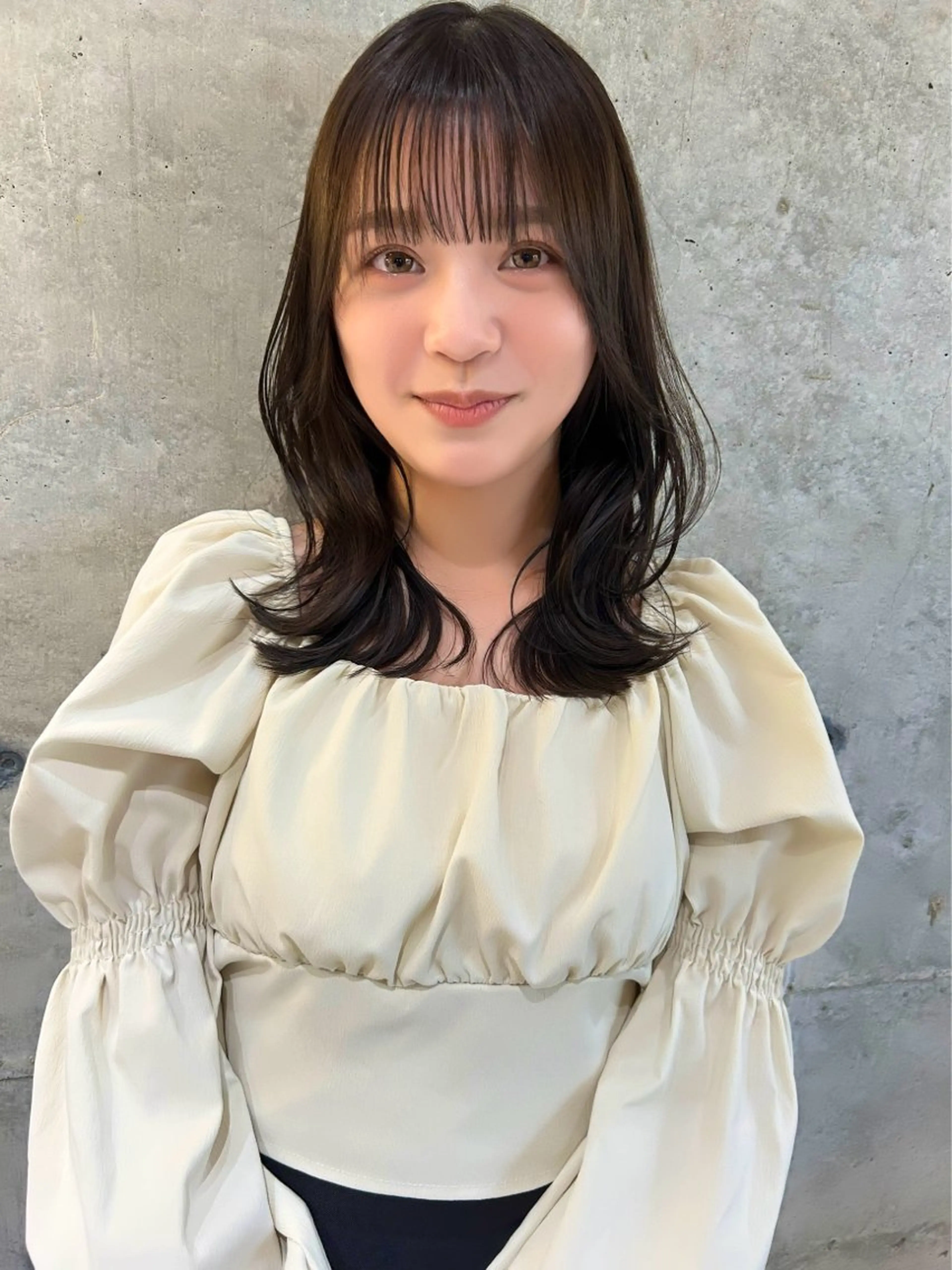 セミロング 韓国ヘア⭐️石原 宏武⭐️のヘアスタイル