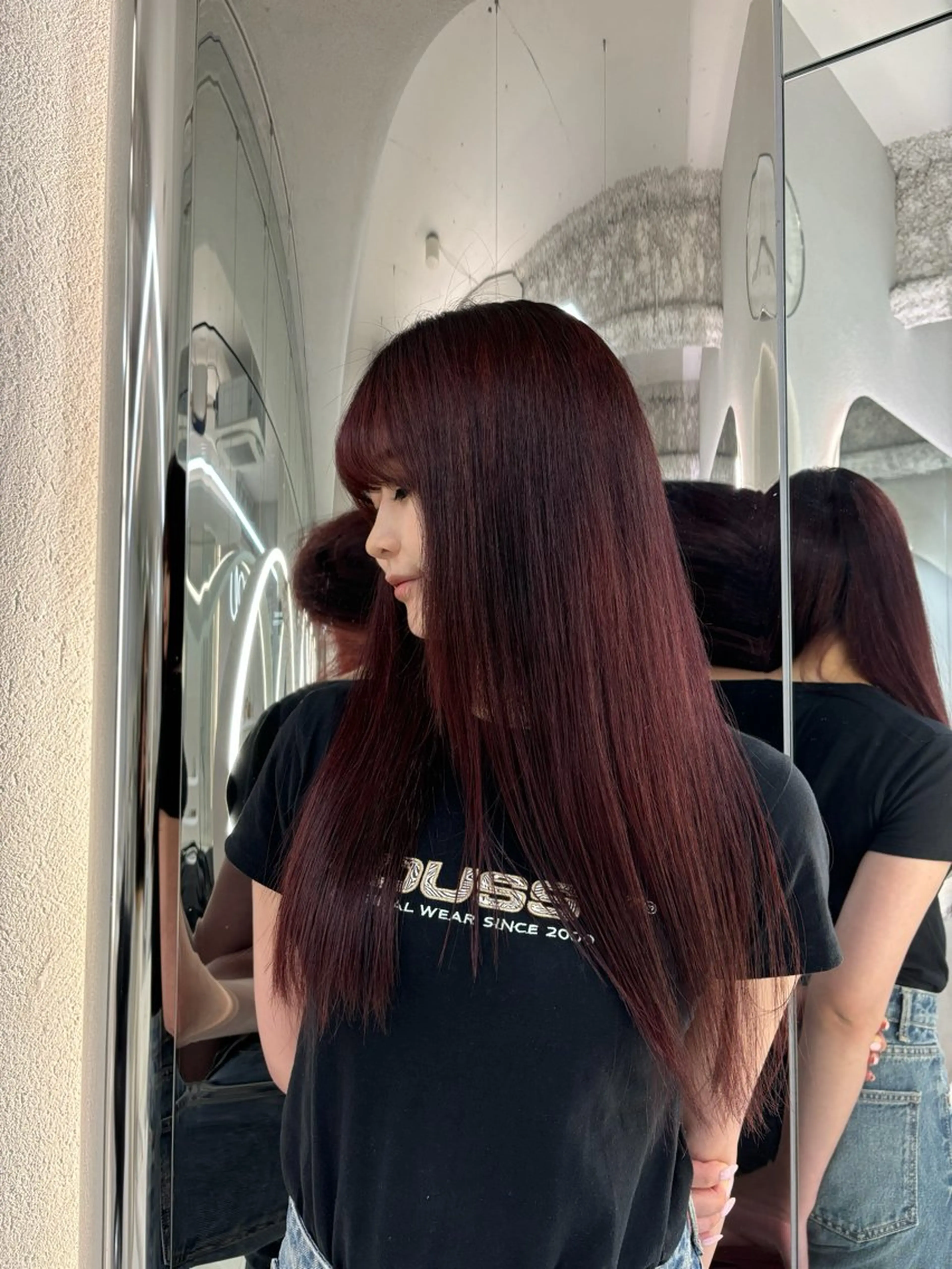 ロング カラー ヘアカラー トリートメント GAGA Hinaのヘアスタイル